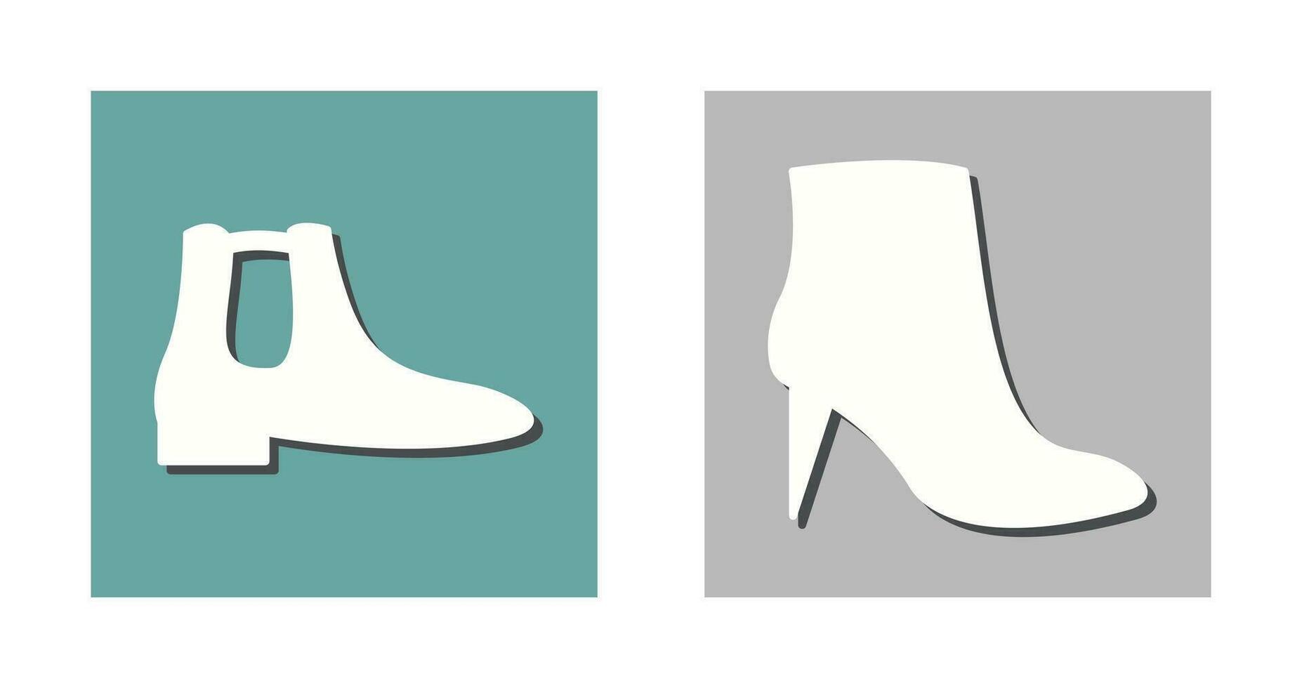 hombres botas y alto tacones icono vector