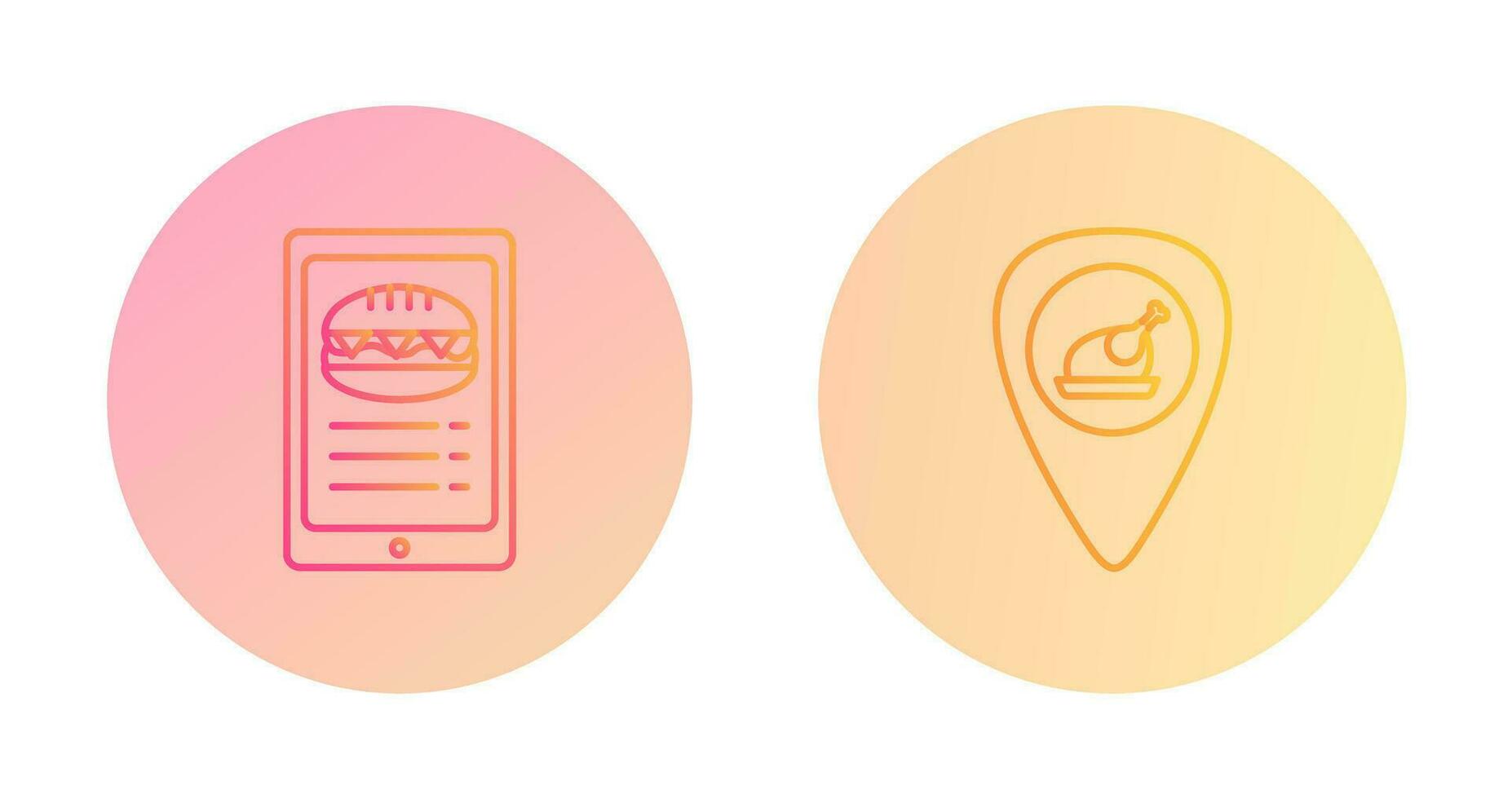 Online order and Location Icon vector
