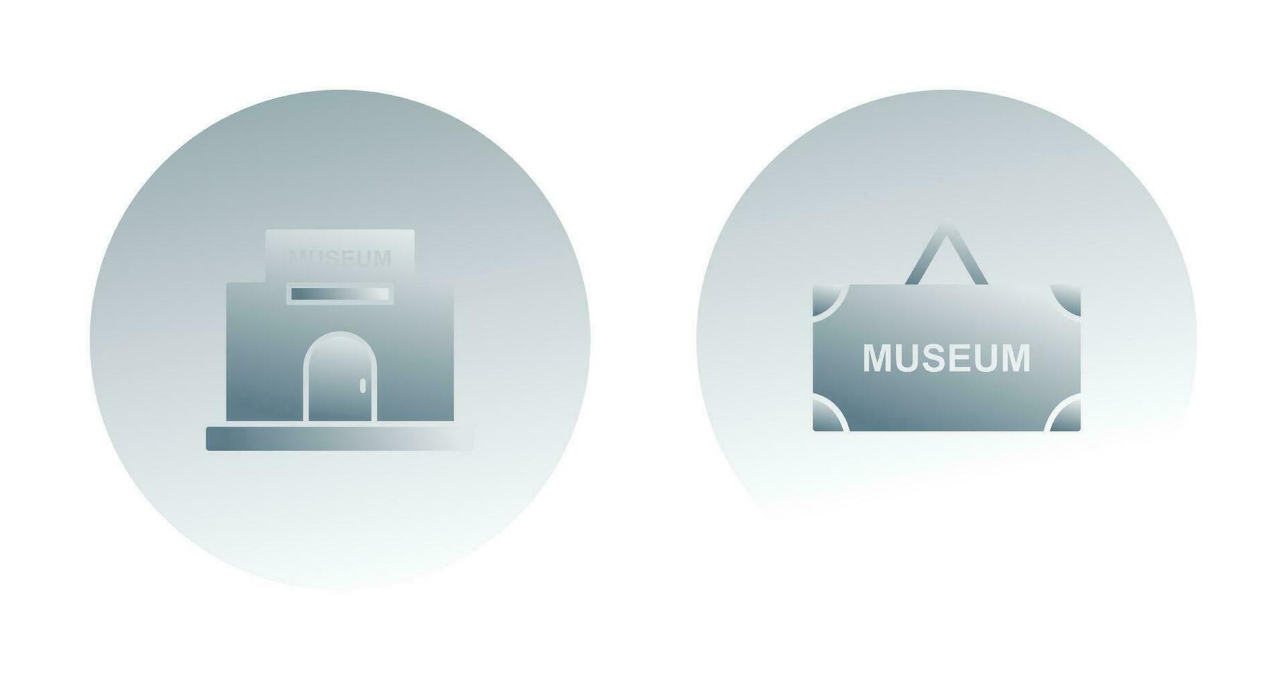 Museum Building and Museum Icon vector