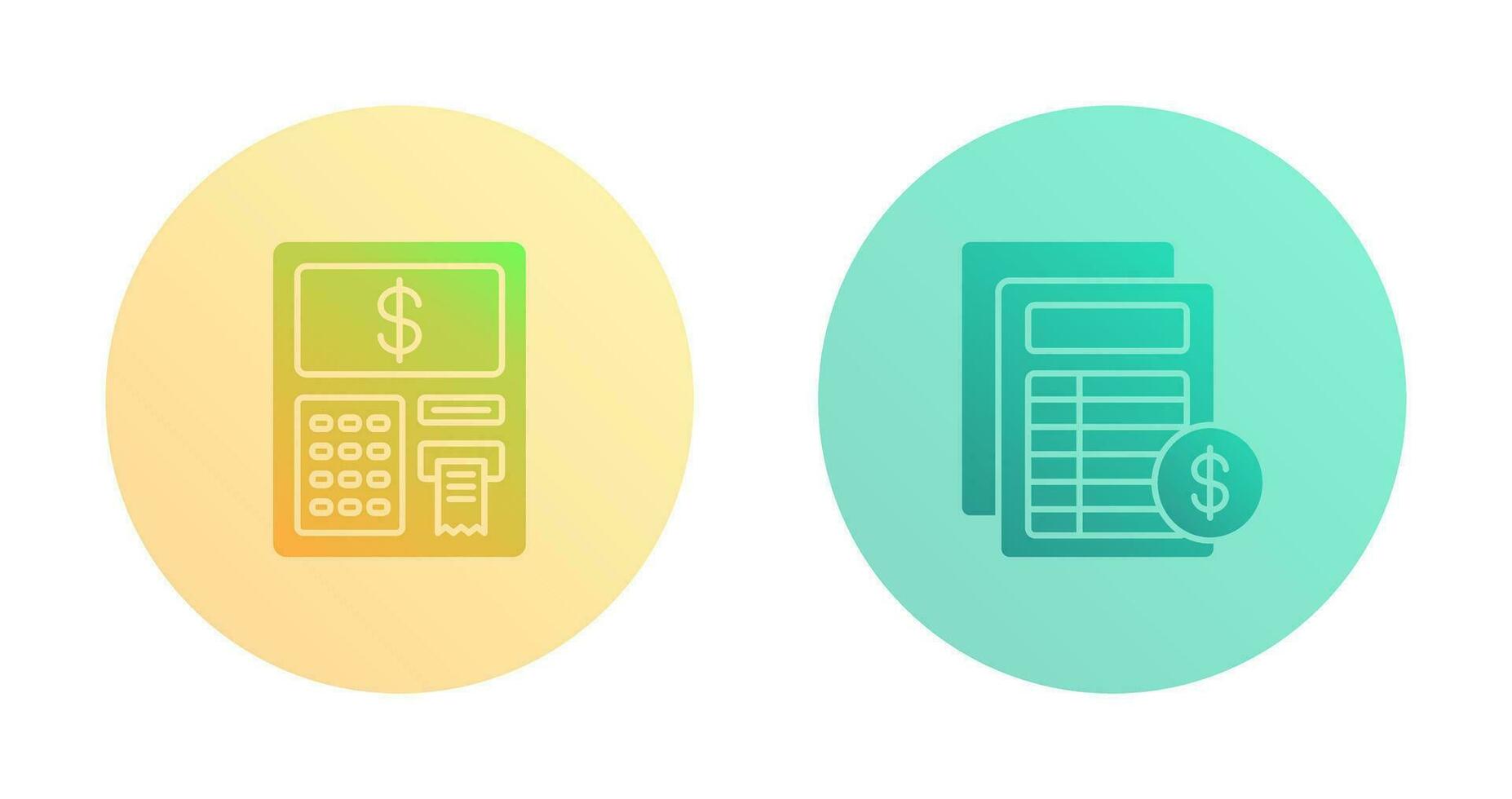 Atm and Invoice Icon vector