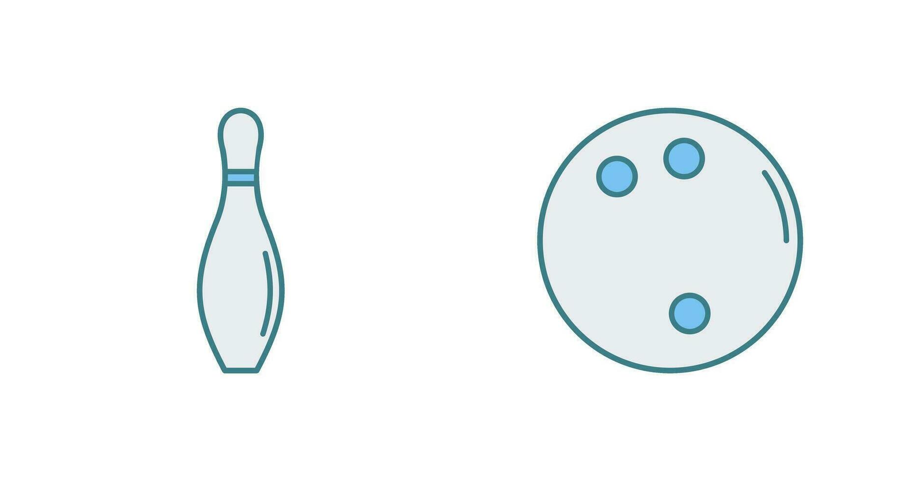 bowling pin and bowling ball Icon vector