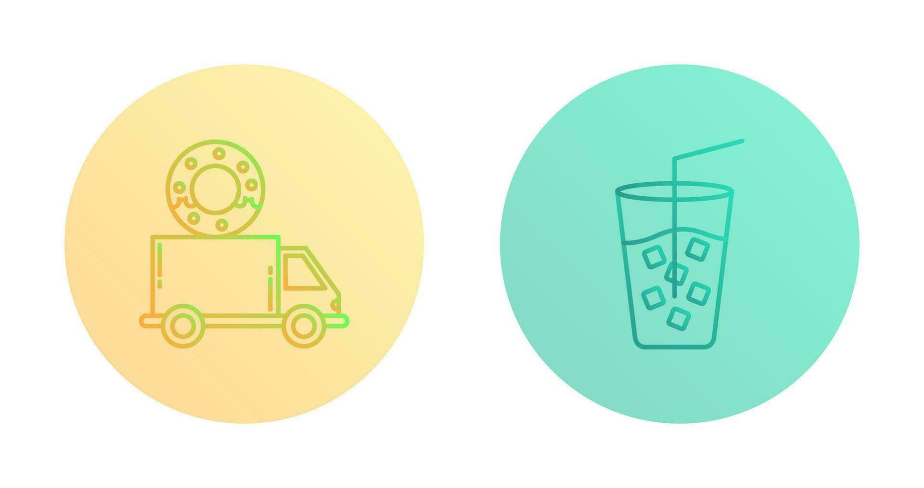 Delivery Truck and Cold Drink Icon vector