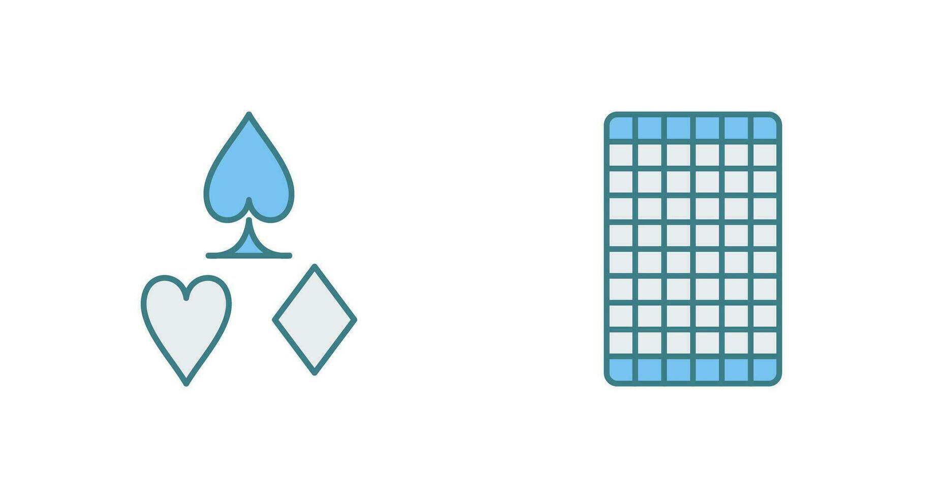 card suits and card backward Icon vector