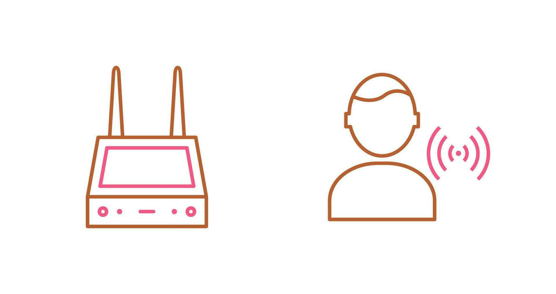 router and signal  Icon vector