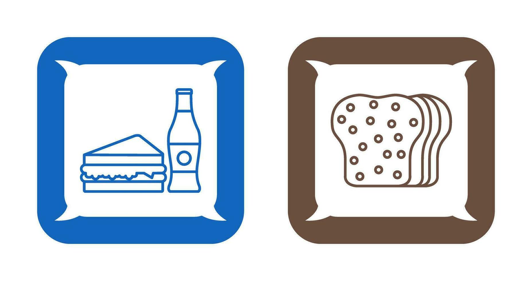 Junk Food and Bread Icon vector