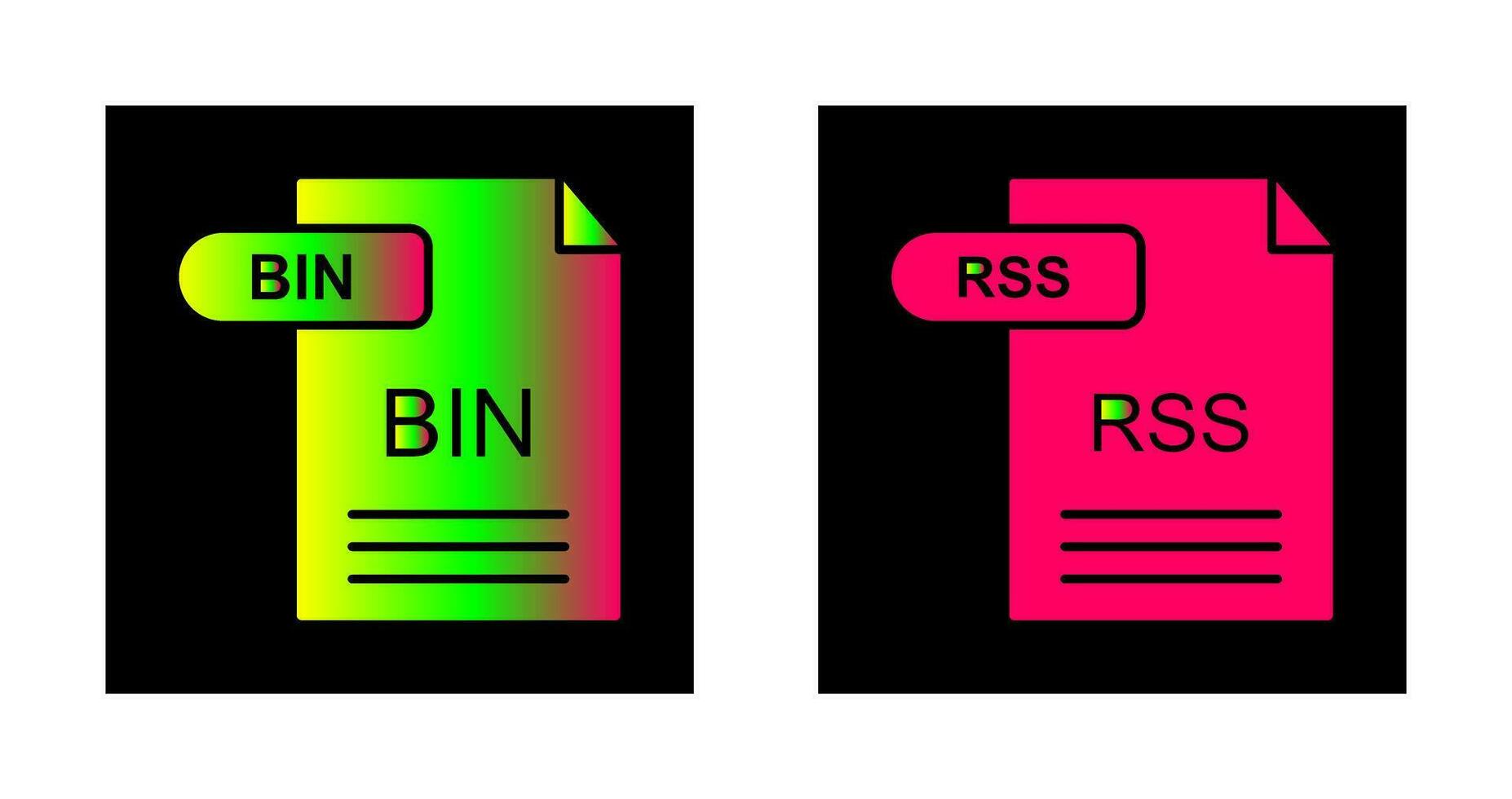 BIN and RSS Icon vector