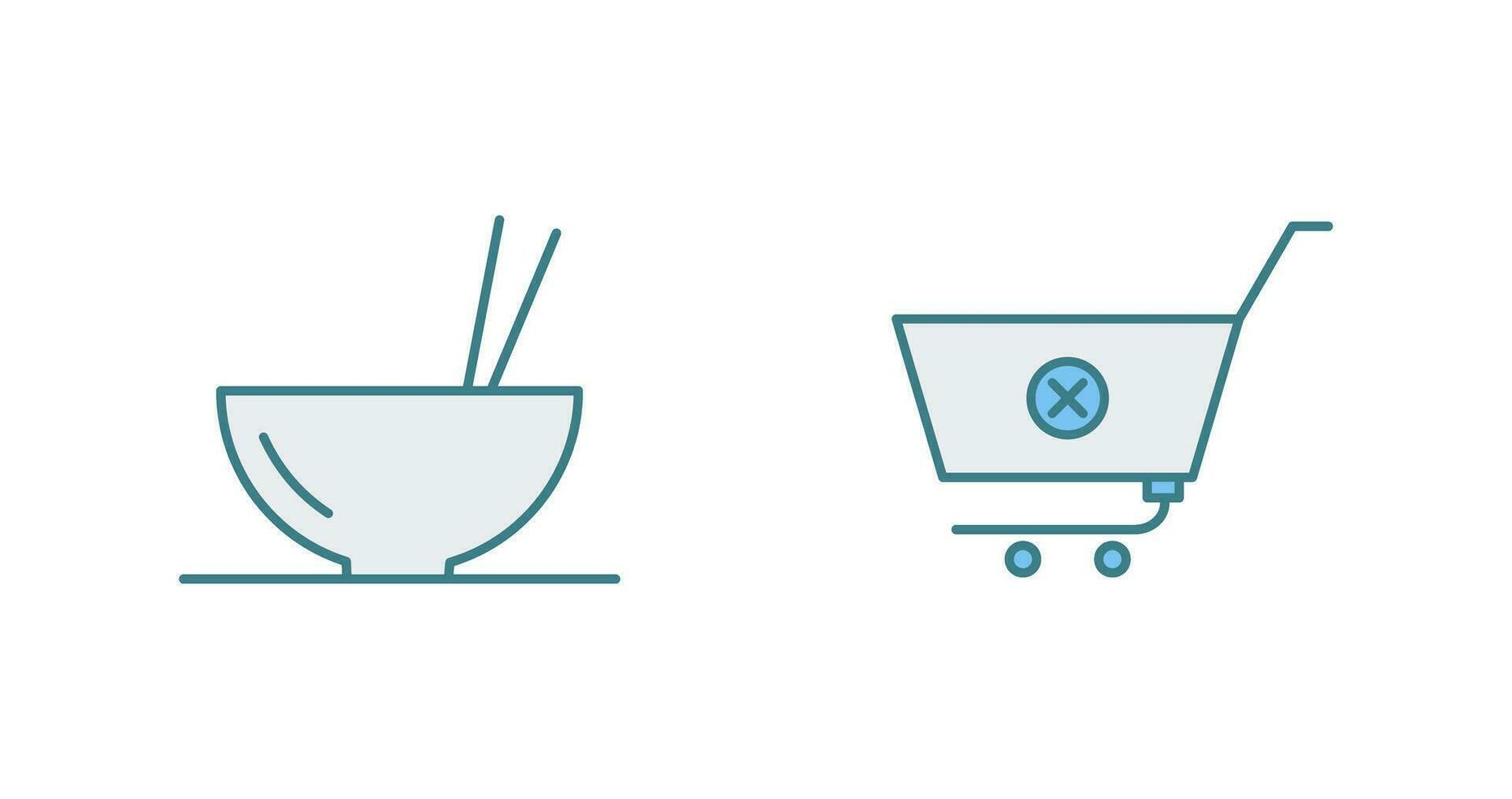 food and cancel order Icon vector