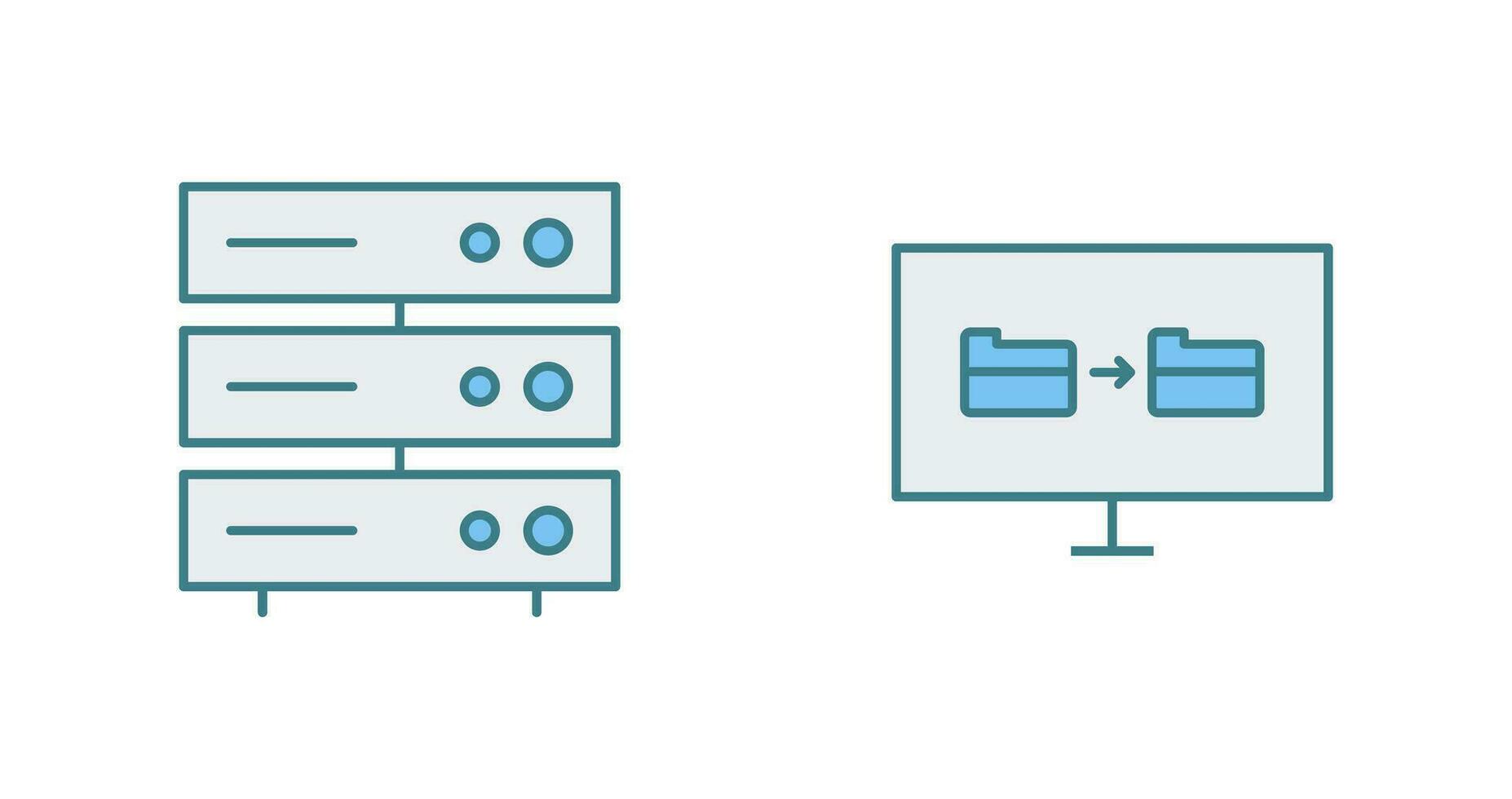 server network and File sharing  Icon vector