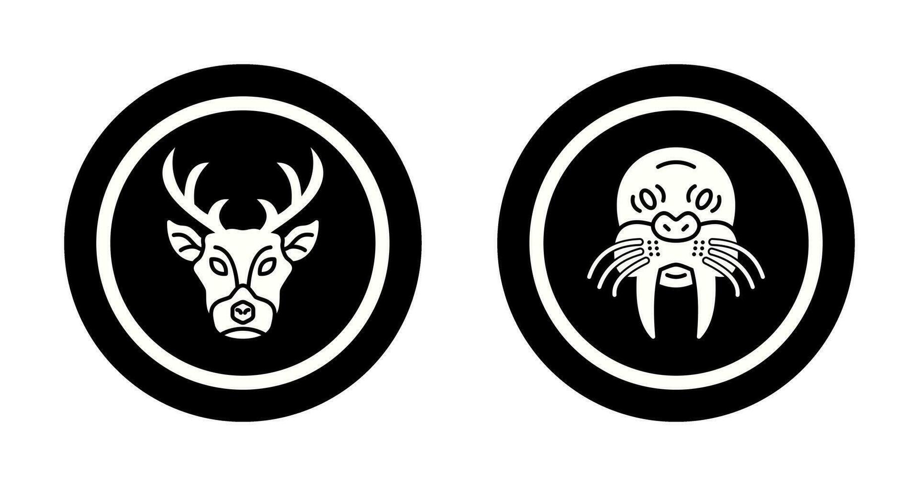 Deer and animal Icon vector