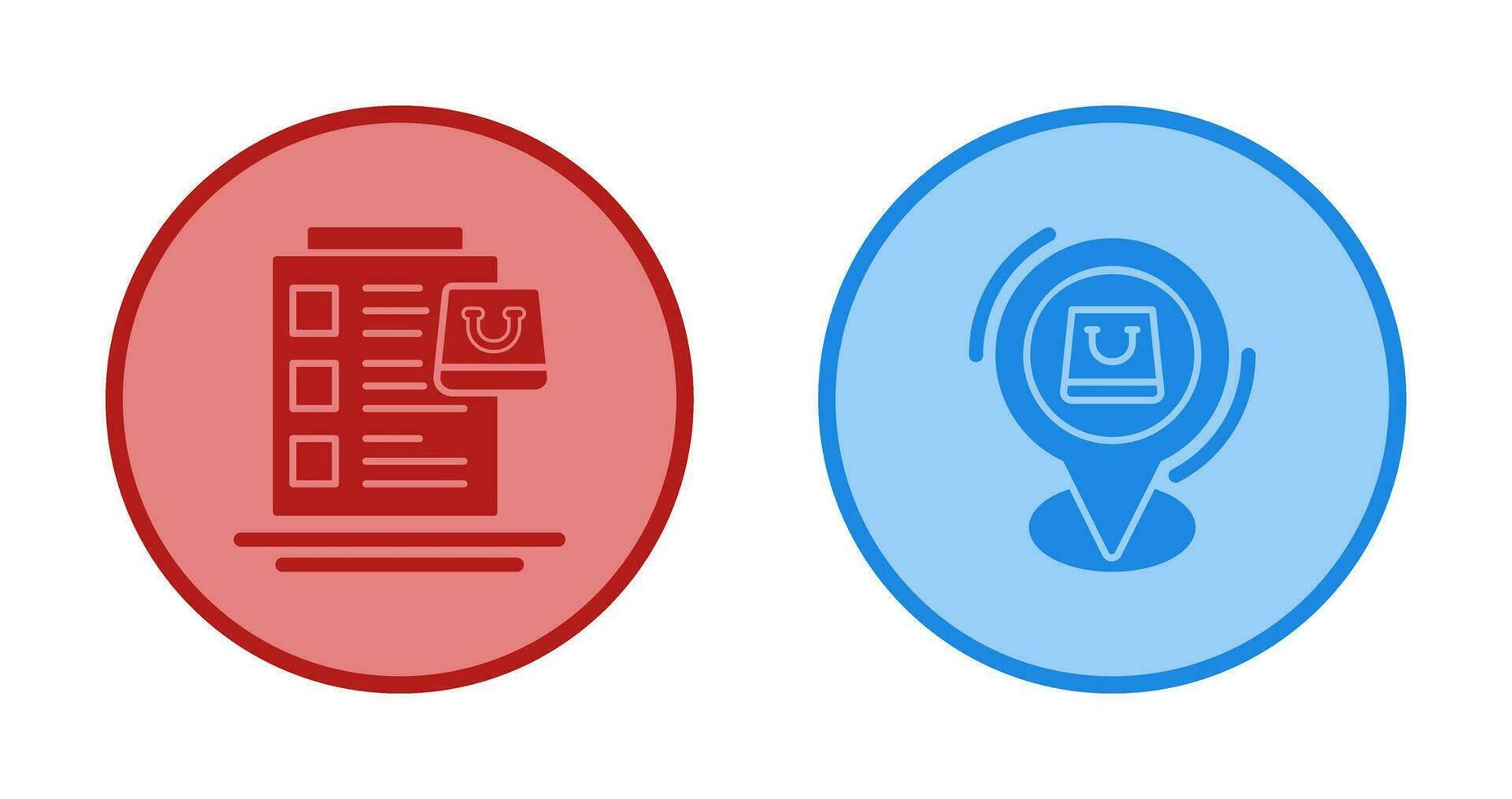 Wish List and Shop Location Icon vector