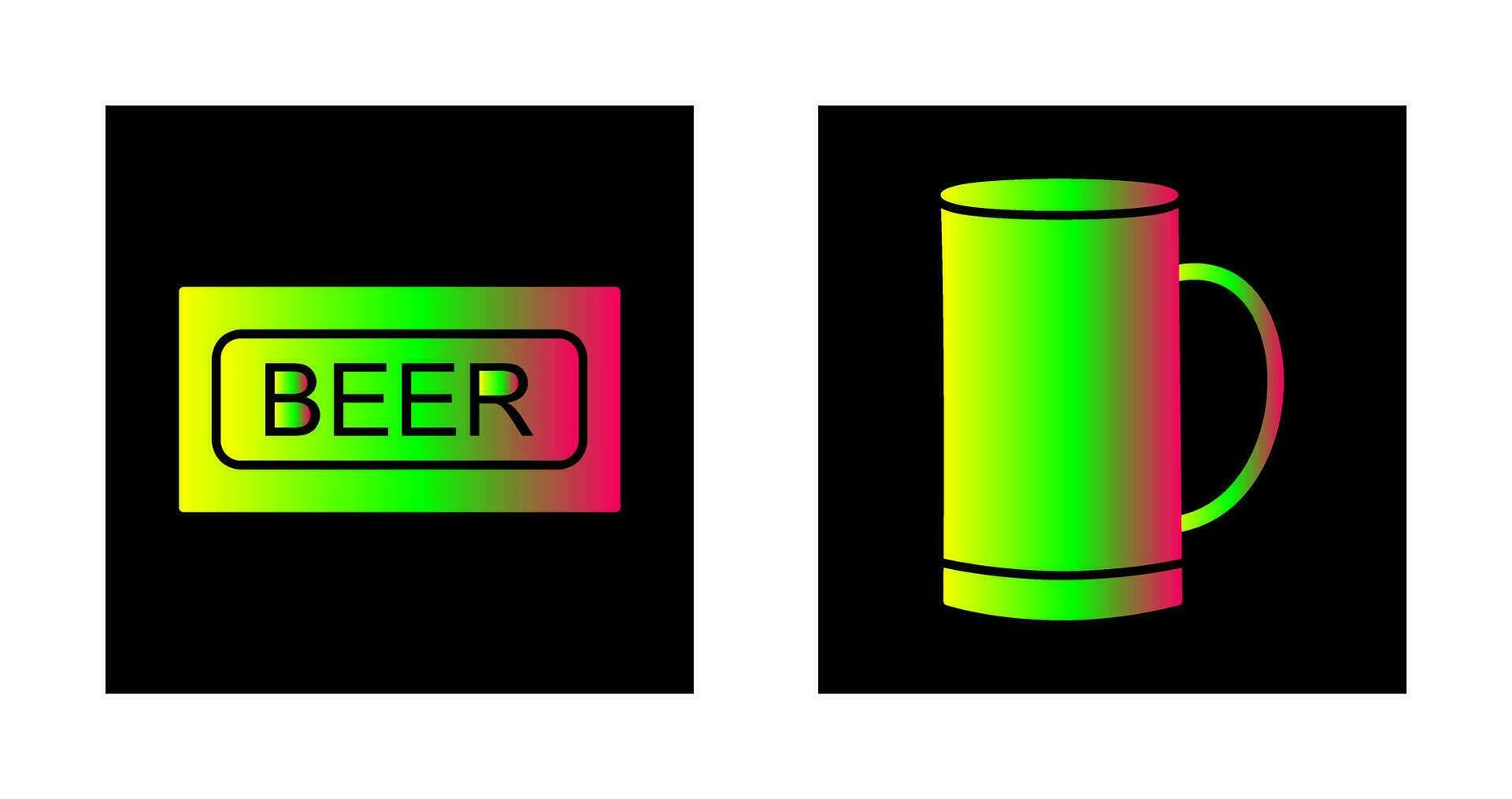 Beer Sign and Beer Mug Icon vector