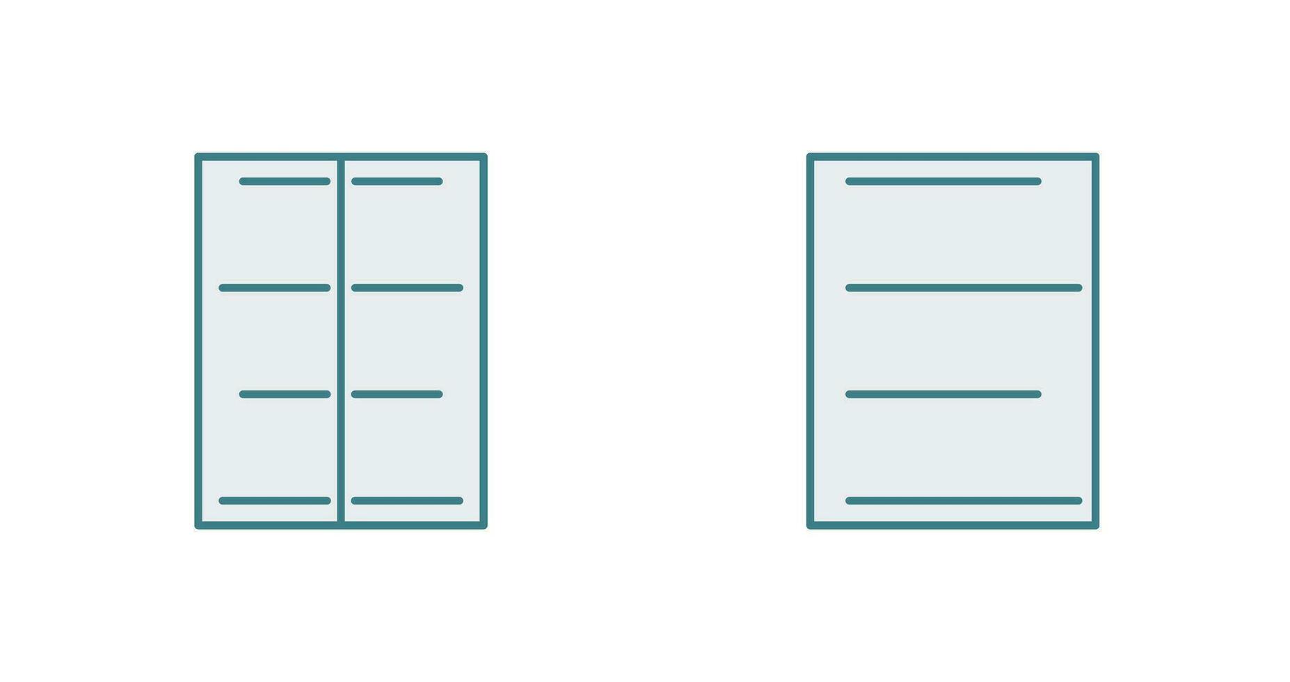 center align and left align  Icon vector