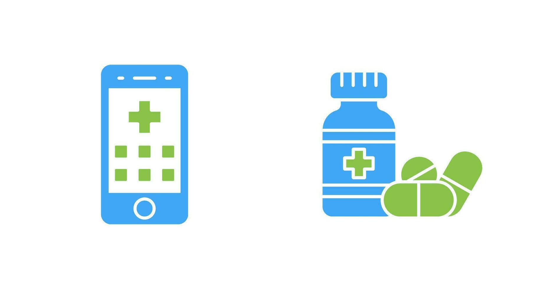 Emergency Call and Medicine Icon vector