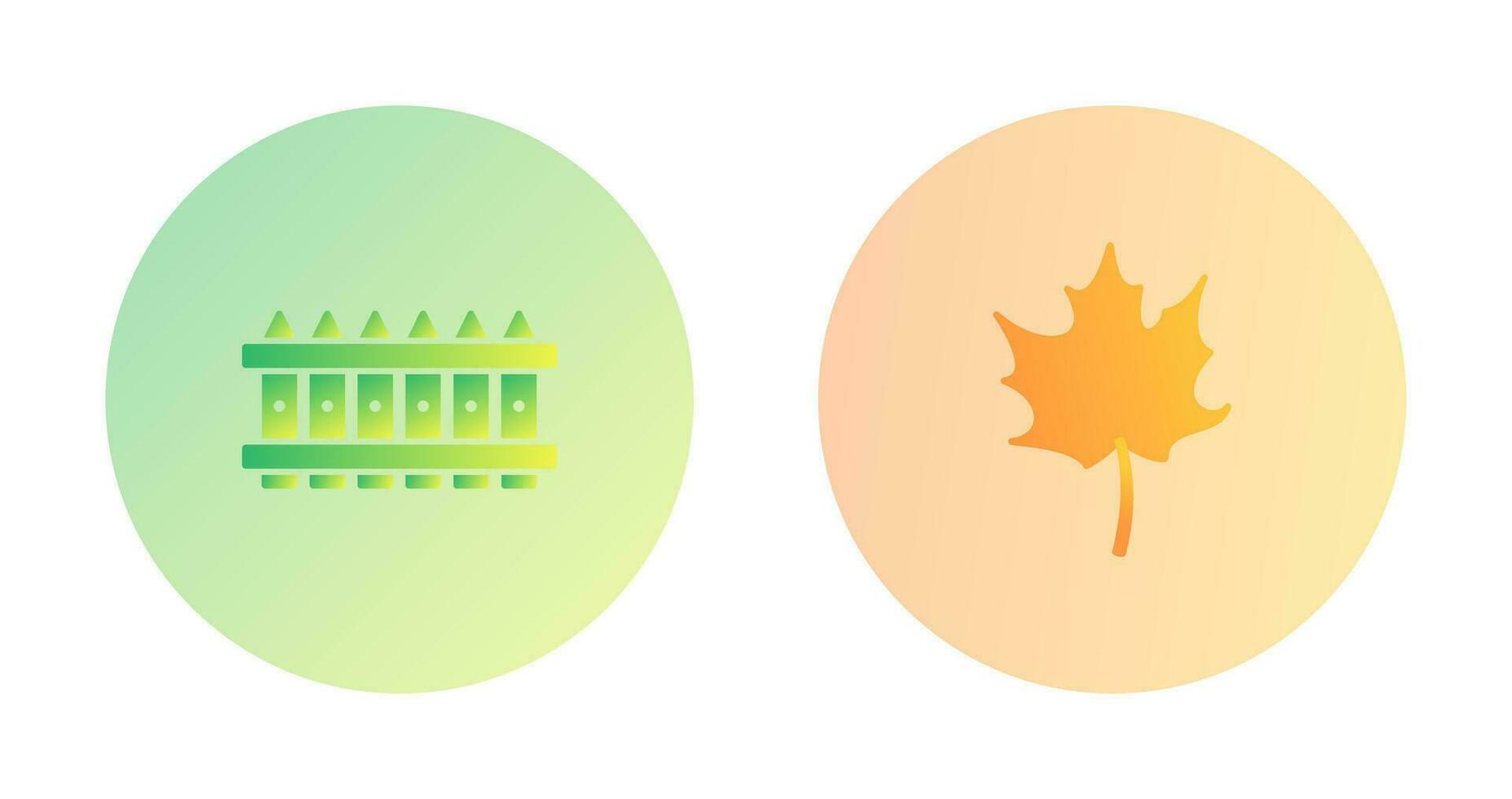 cerca madera y otoño dejar icono vector