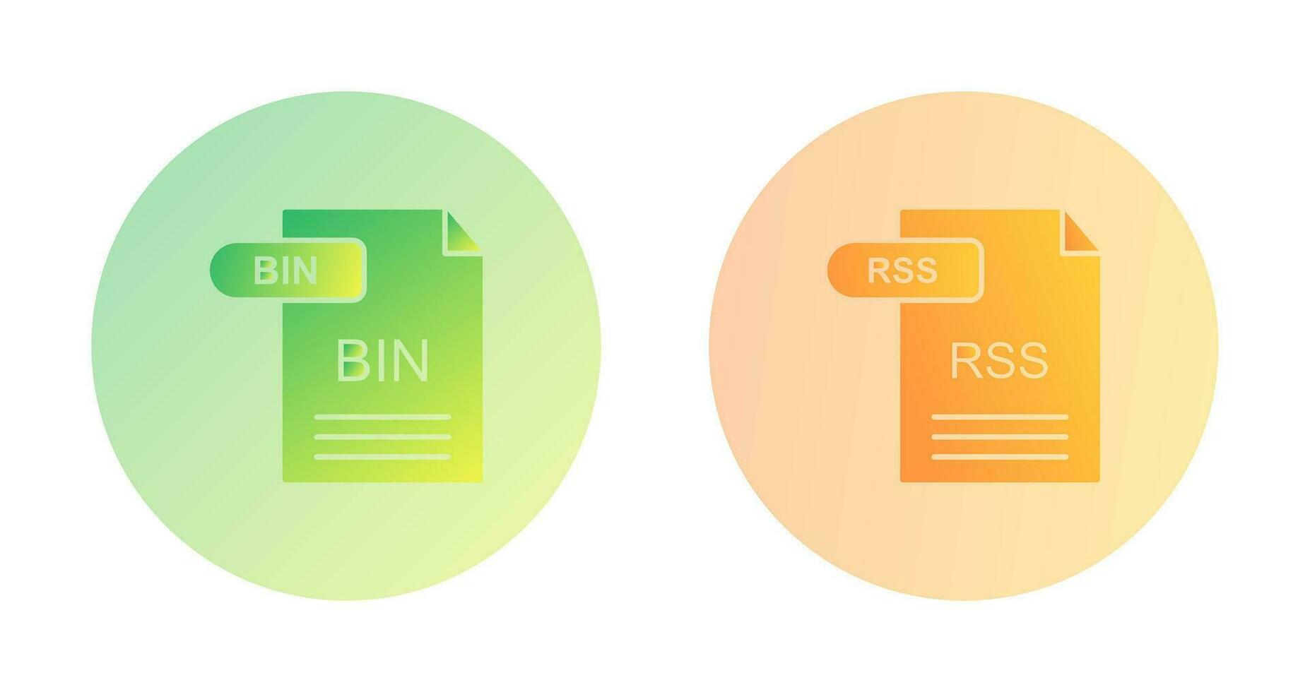 BIN and RSS Icon vector