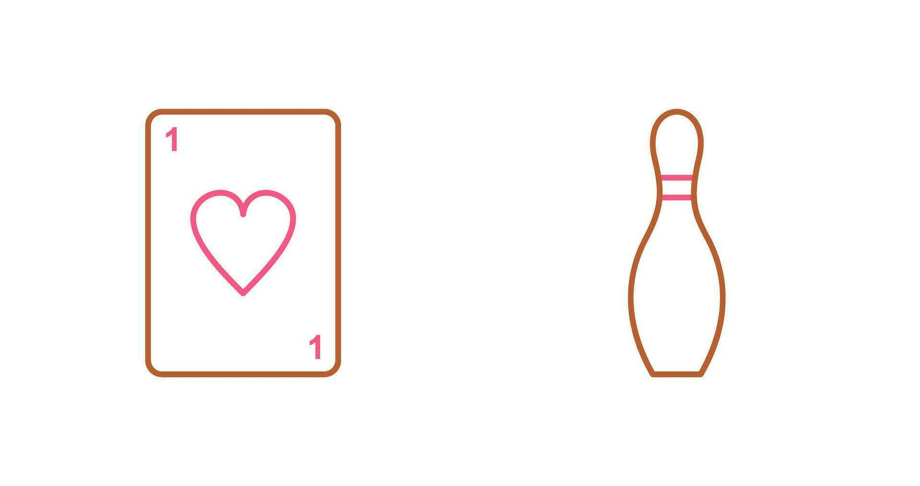 Card and Bowling Pin Icon vector