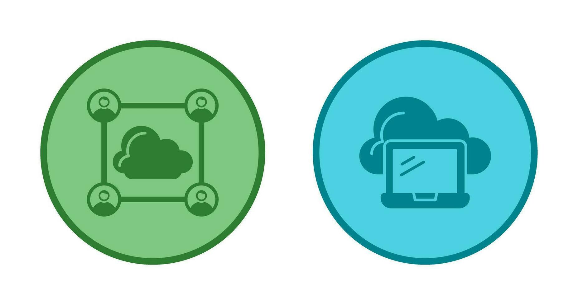 Network and Laptop Icon vector