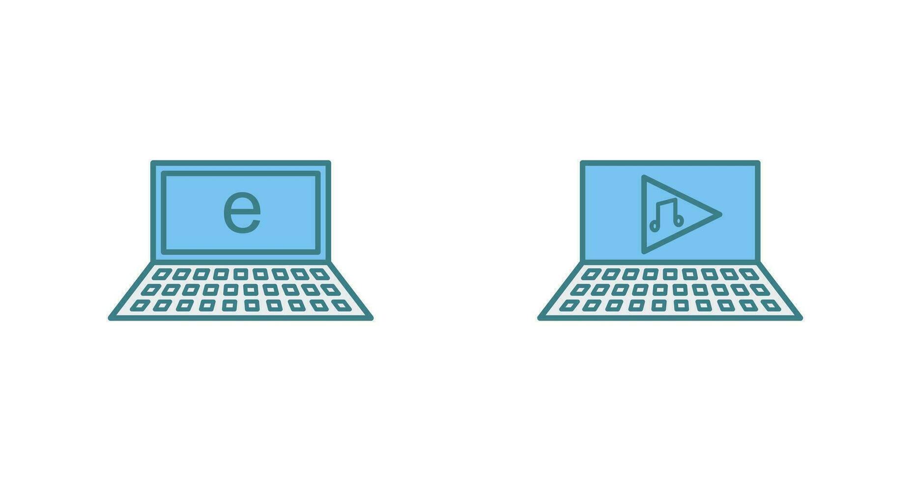 Internet and Play Music Icon vector