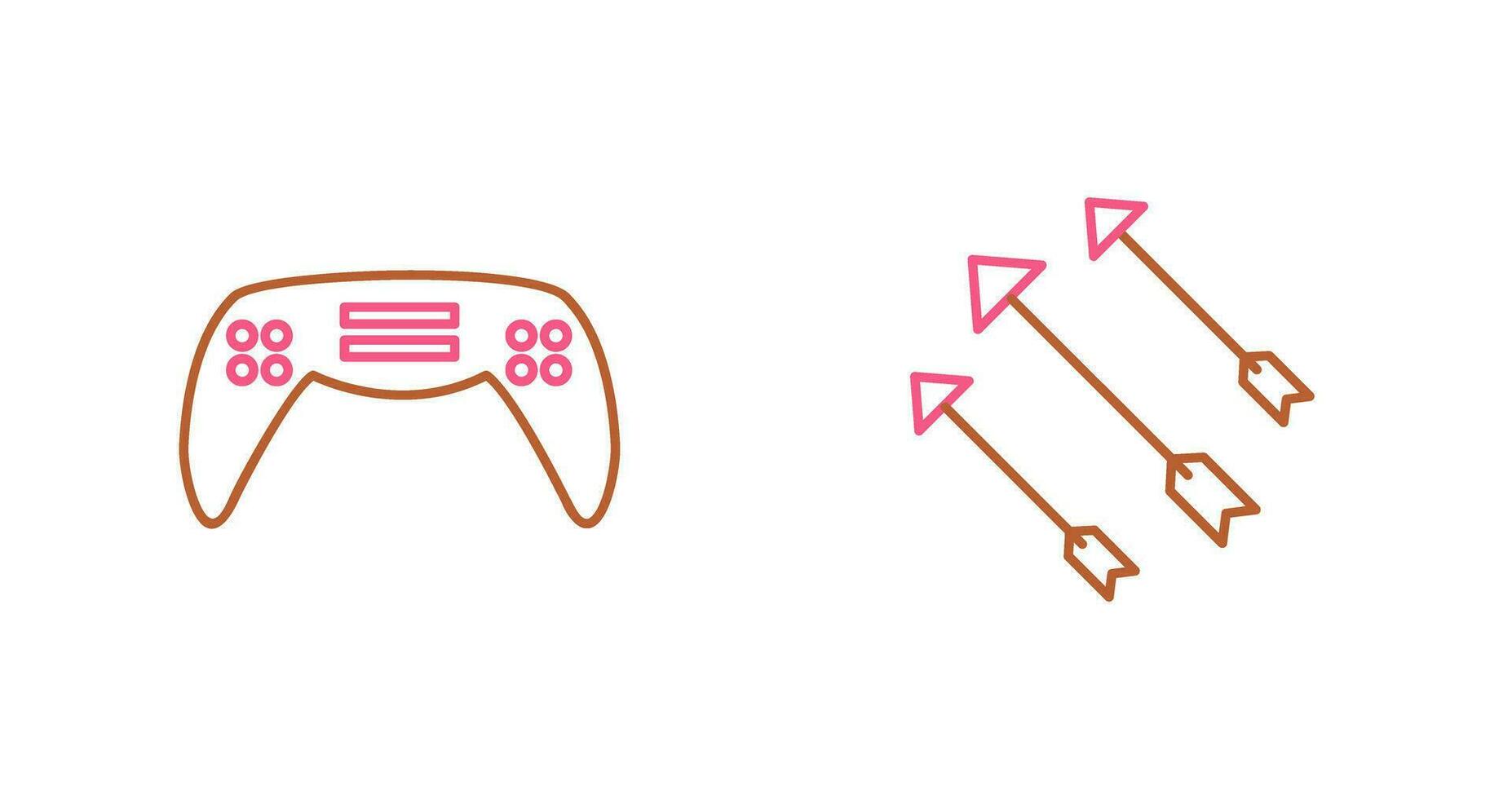 Gaming Console and Arrows Icon vector