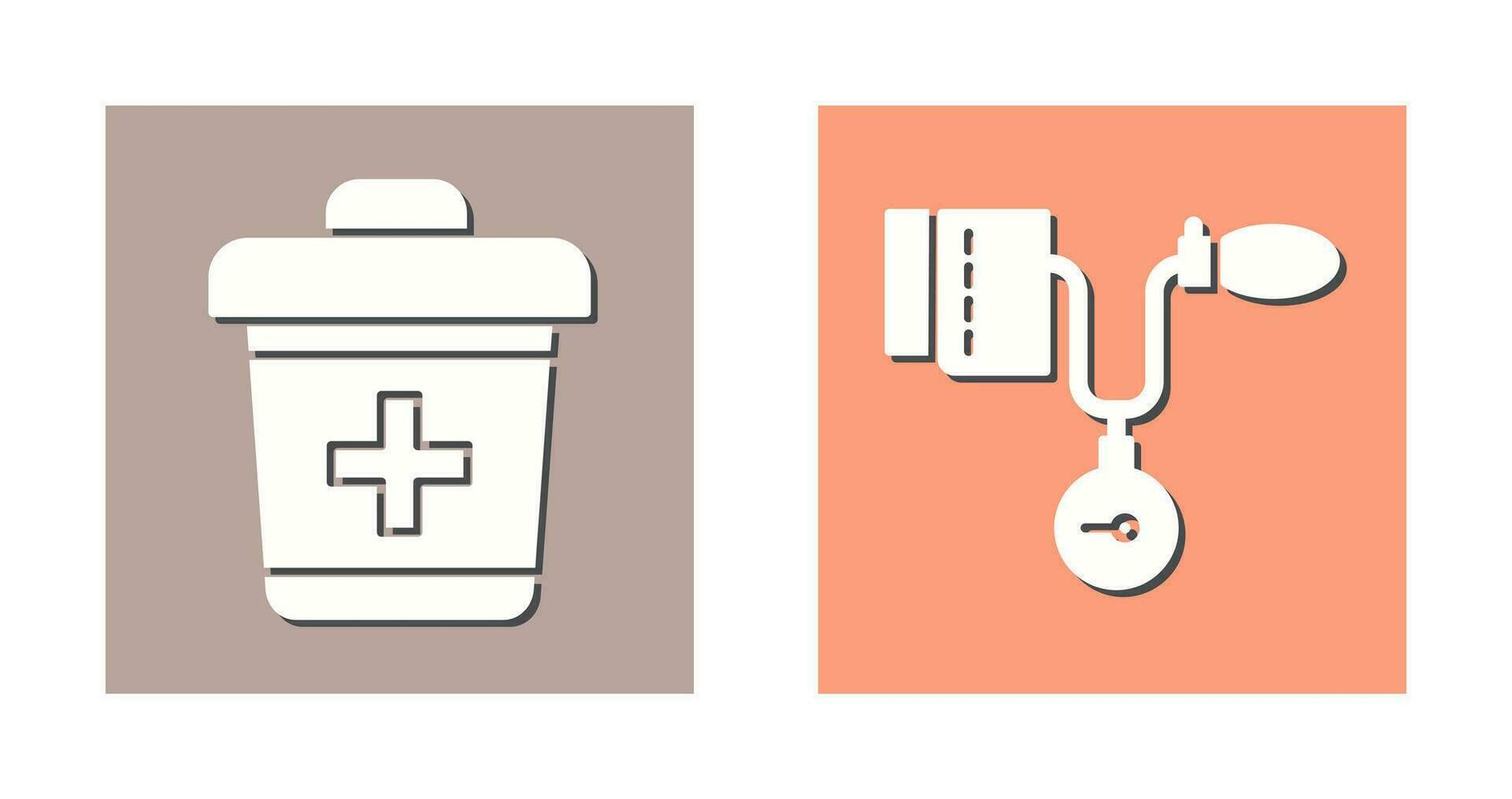 Dustbin and Blood Icon vector