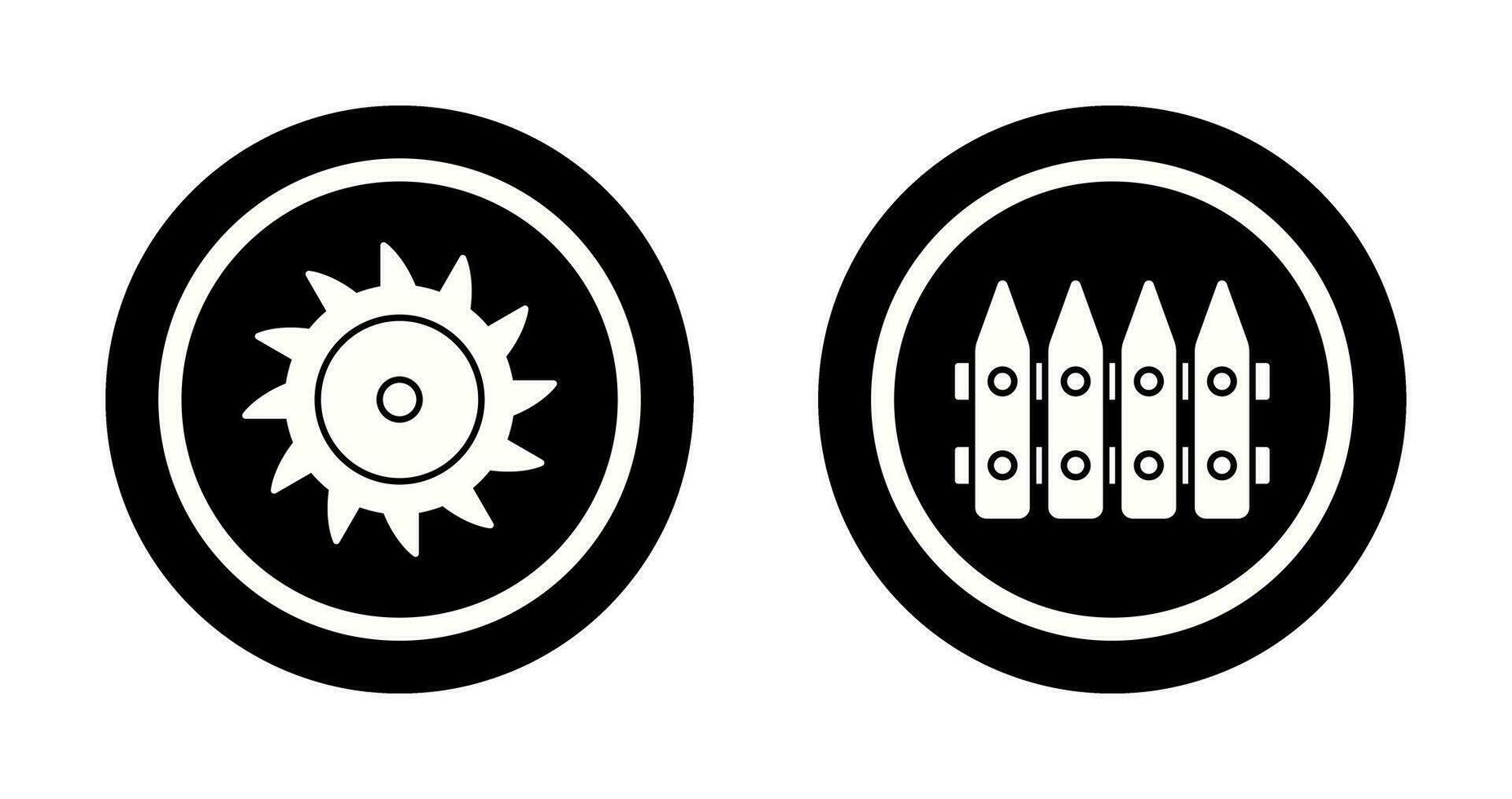 Saw Blade and Fence Icon vector