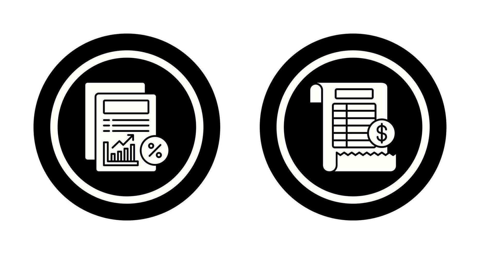 Report and Bill Icon vector