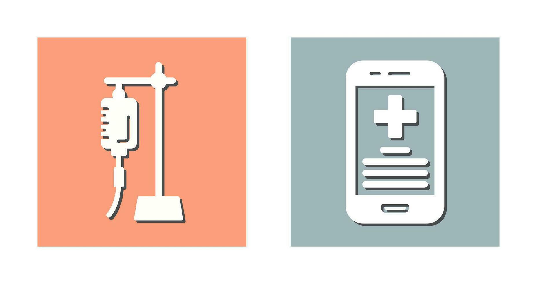 Saline and Smartphone Icon vector