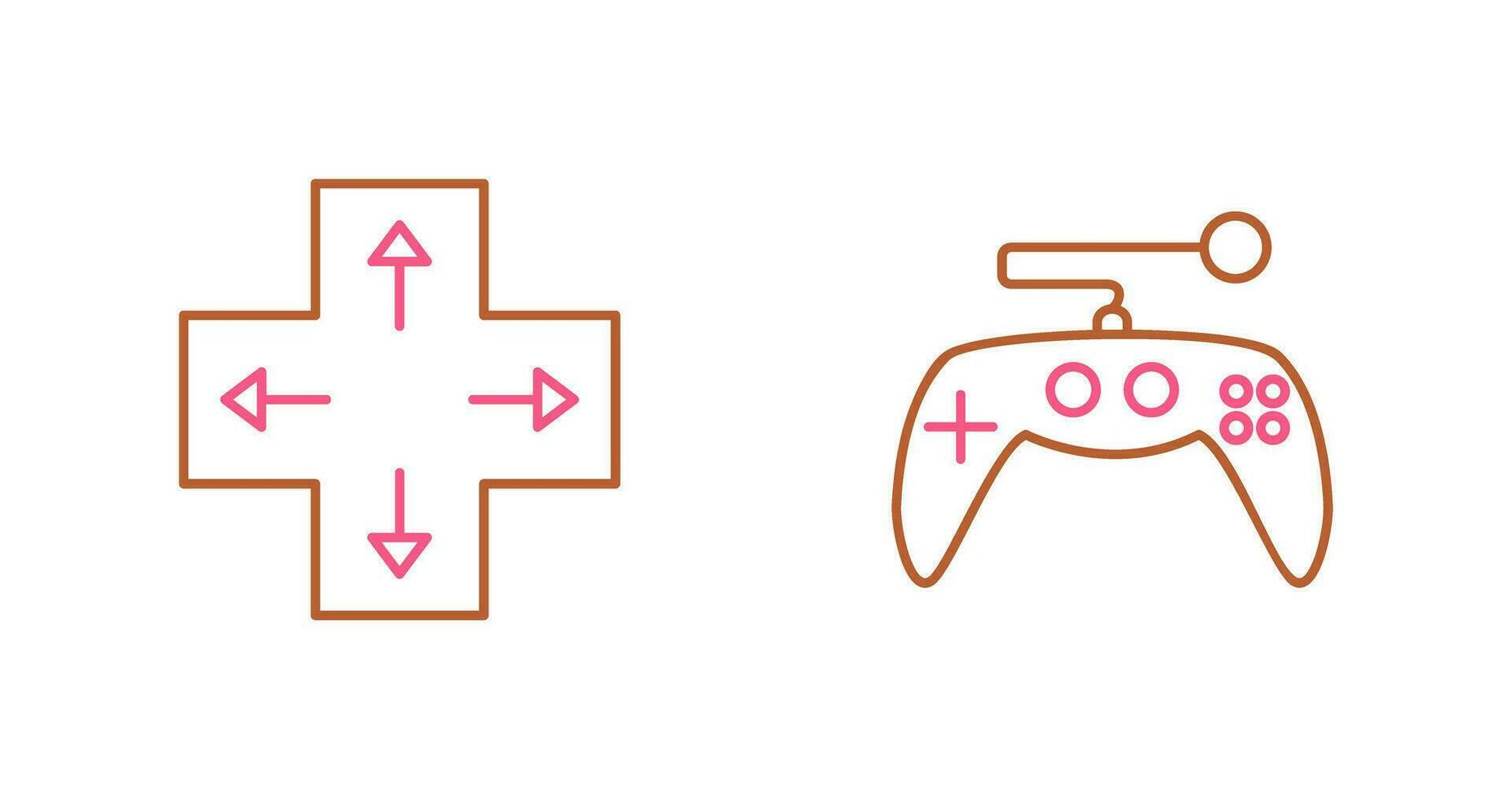 Direction Key and Gaming Control Icon vector