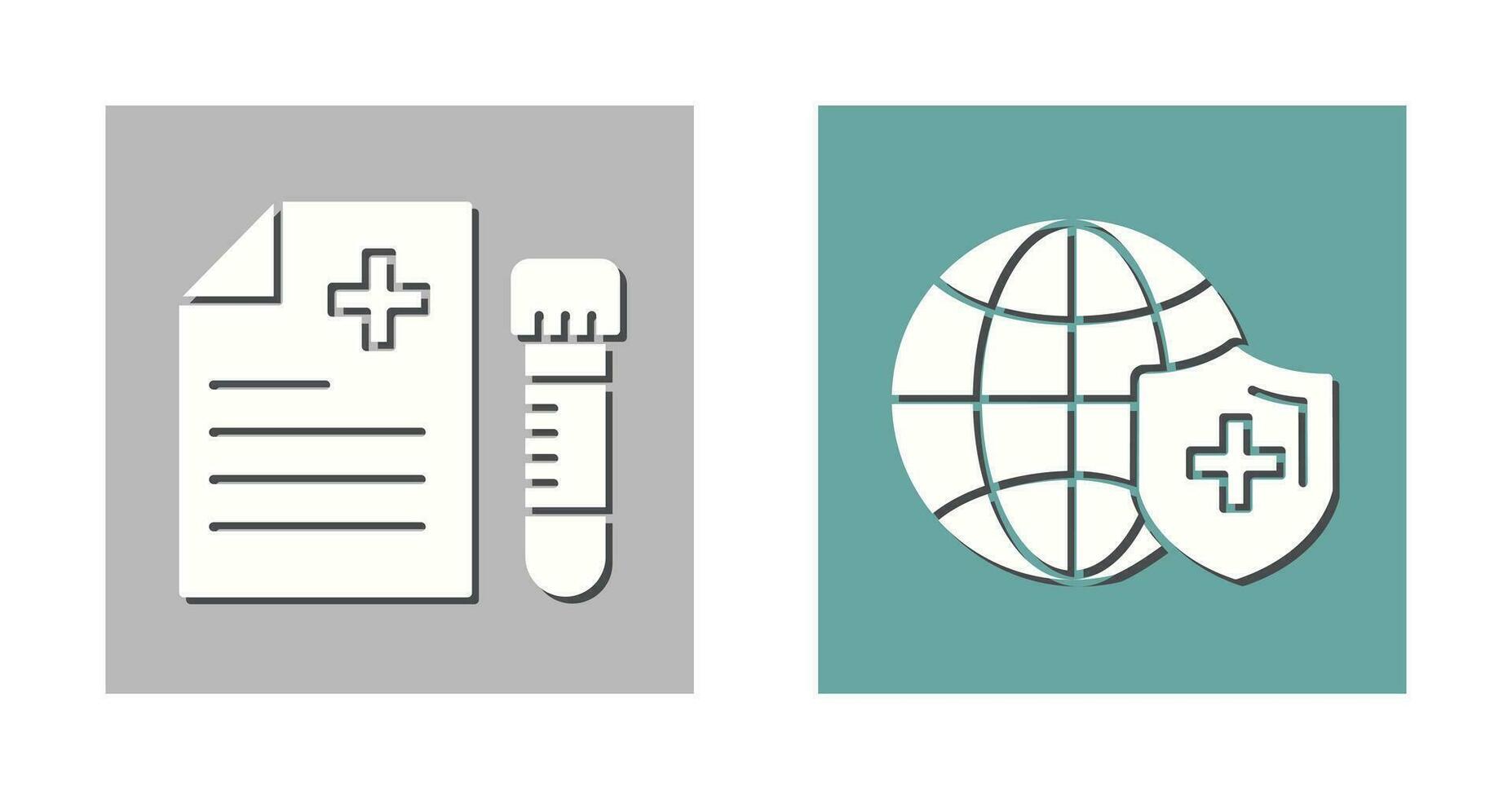 Blood Test and global Icon vector