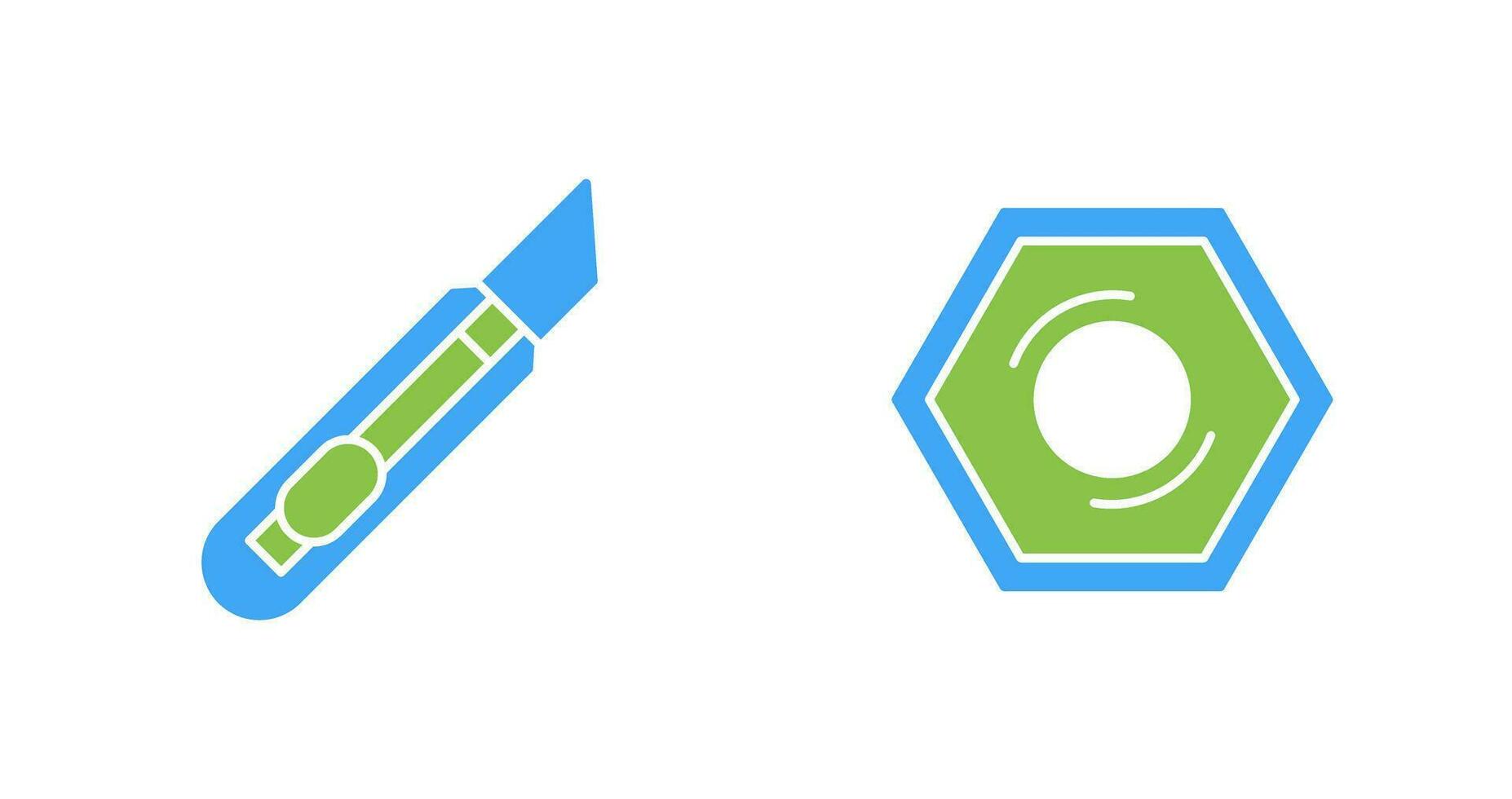 Stationary Kinfe and Nut Icon vector