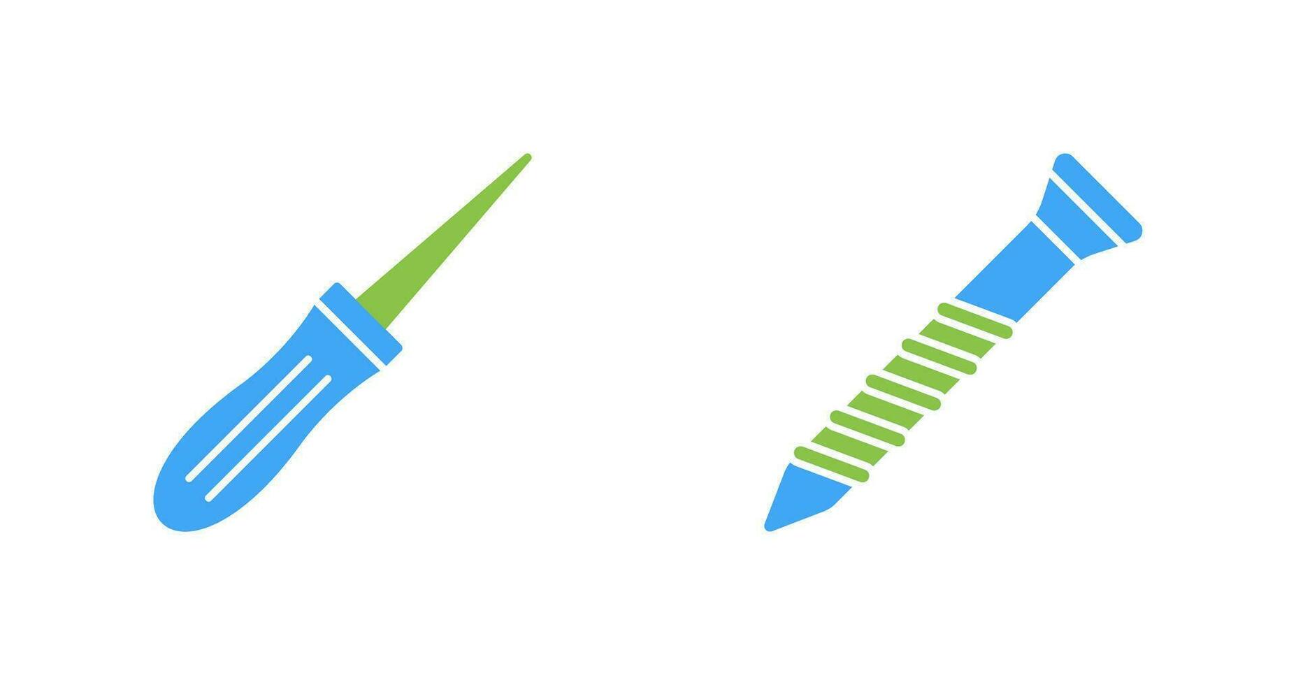 Awl and Screw Icon vector