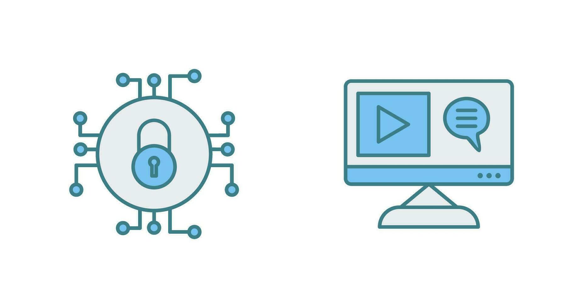 Data Security and Content Production Icon vector