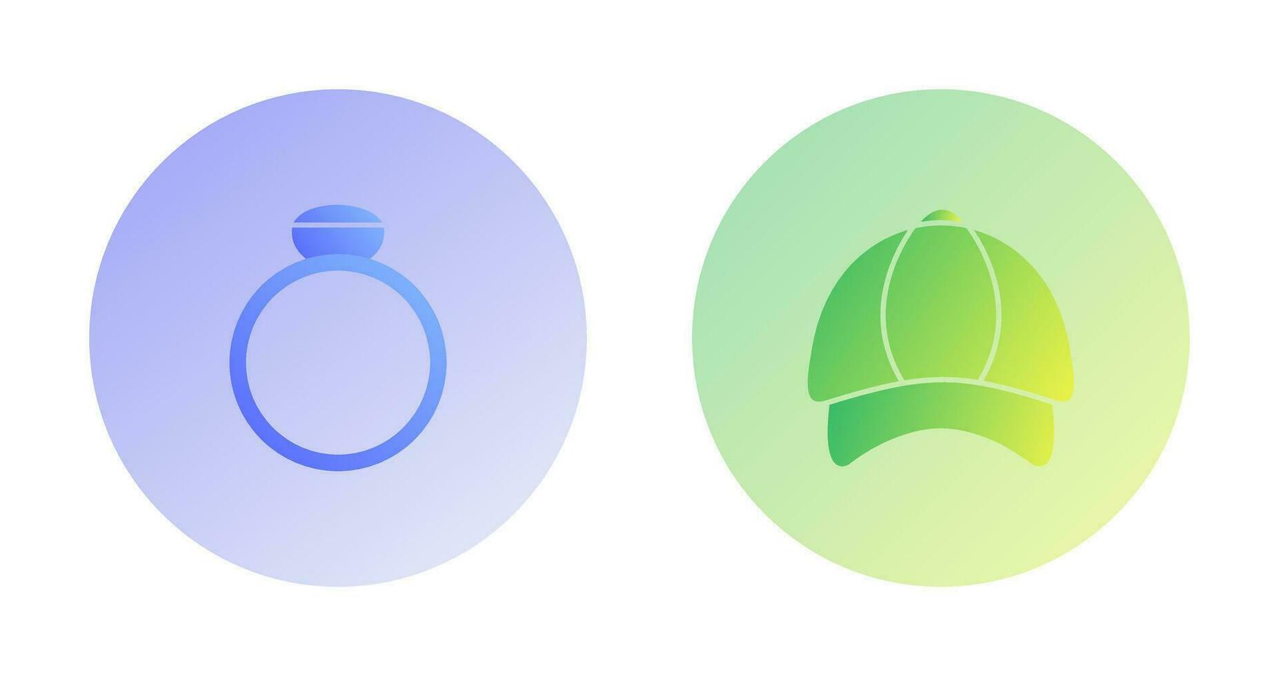 Ring and P Cap Icon vector