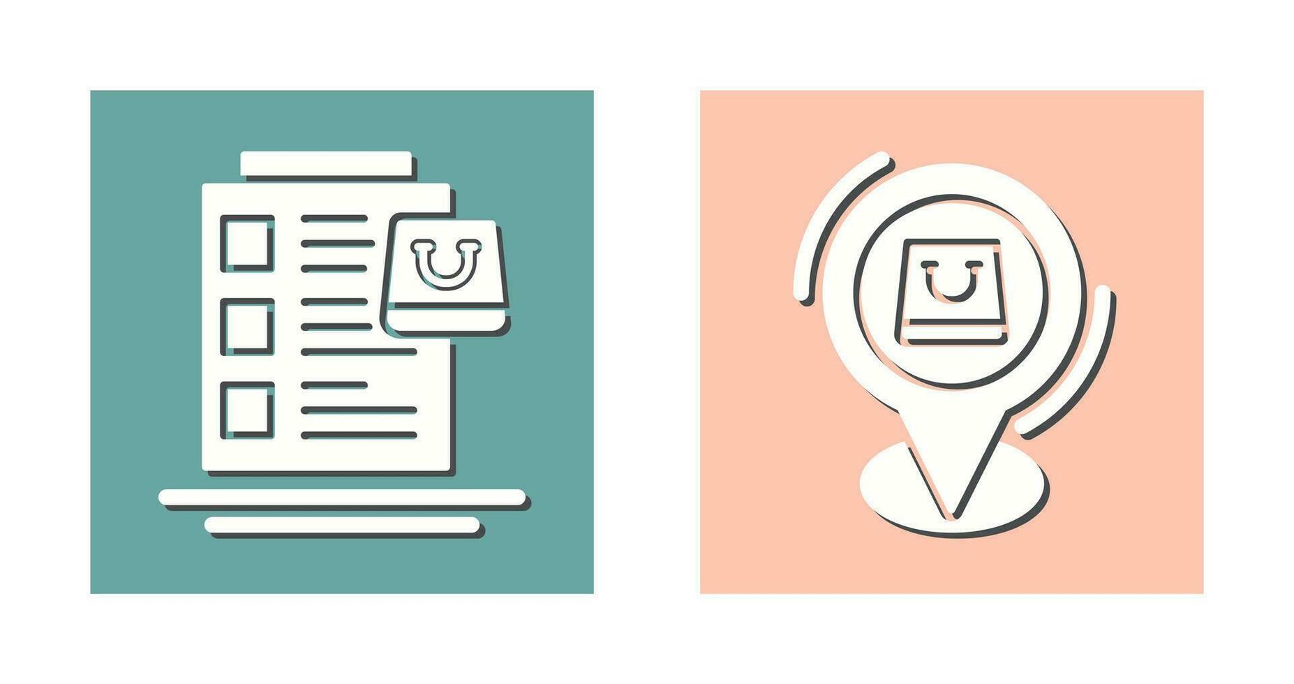 Wish List and Shop Location Icon vector
