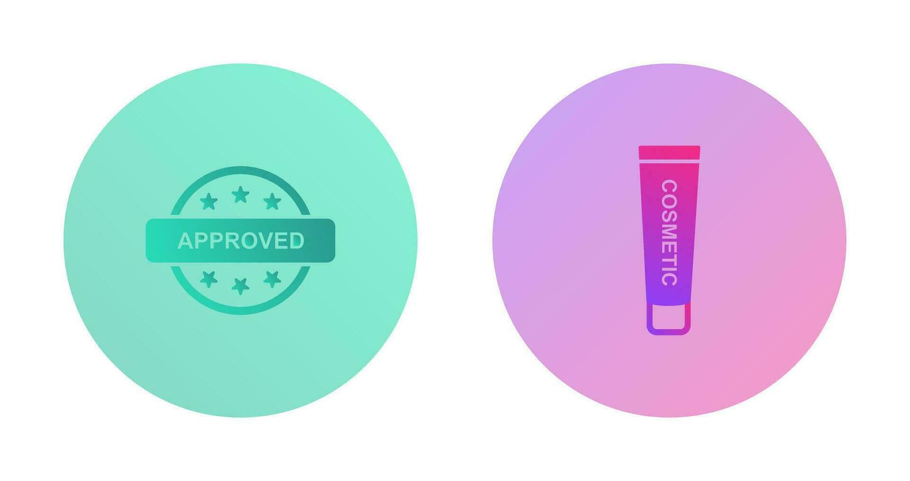 Approved and Creem Icon vector