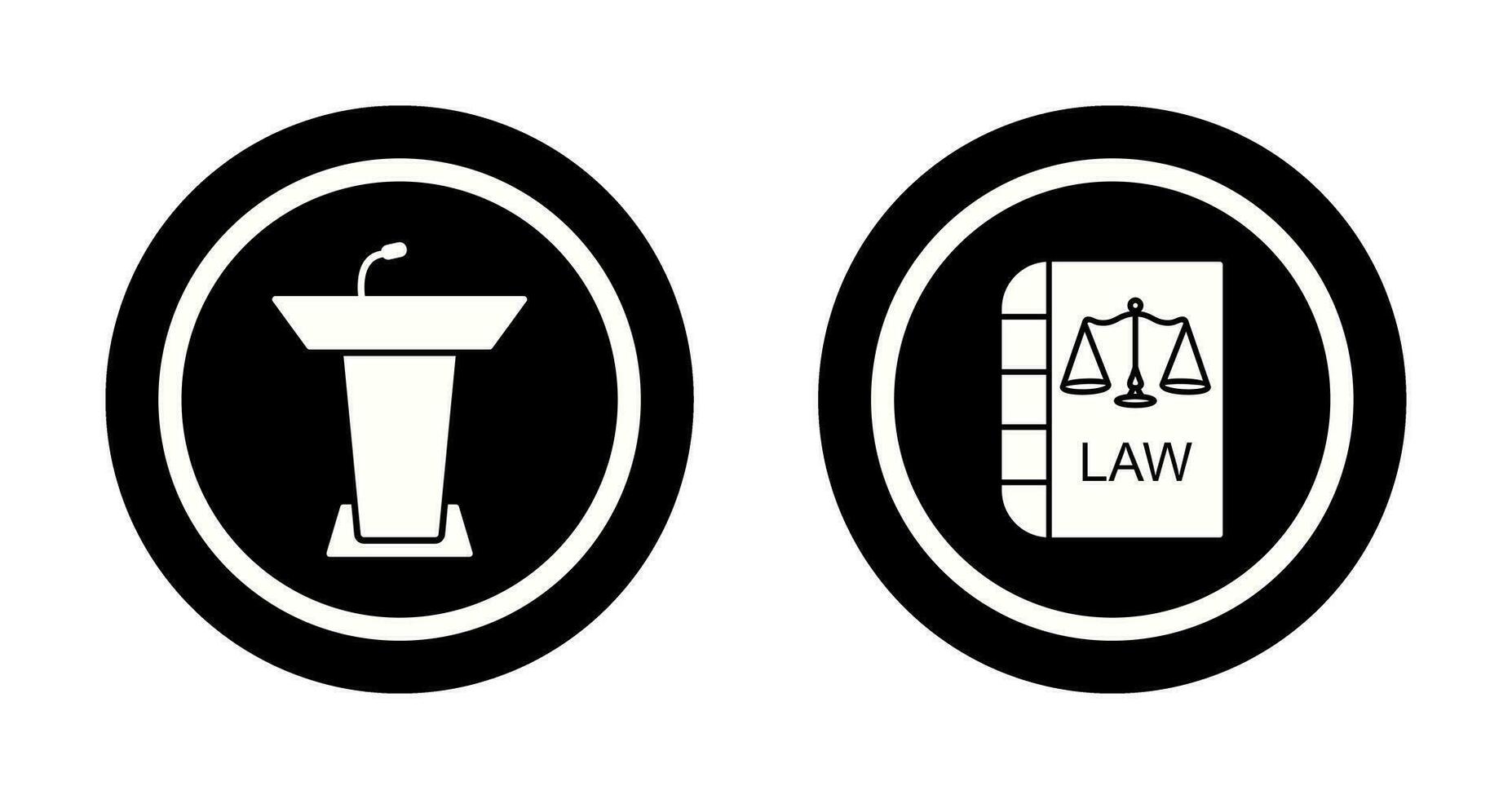podio y ley icono vector