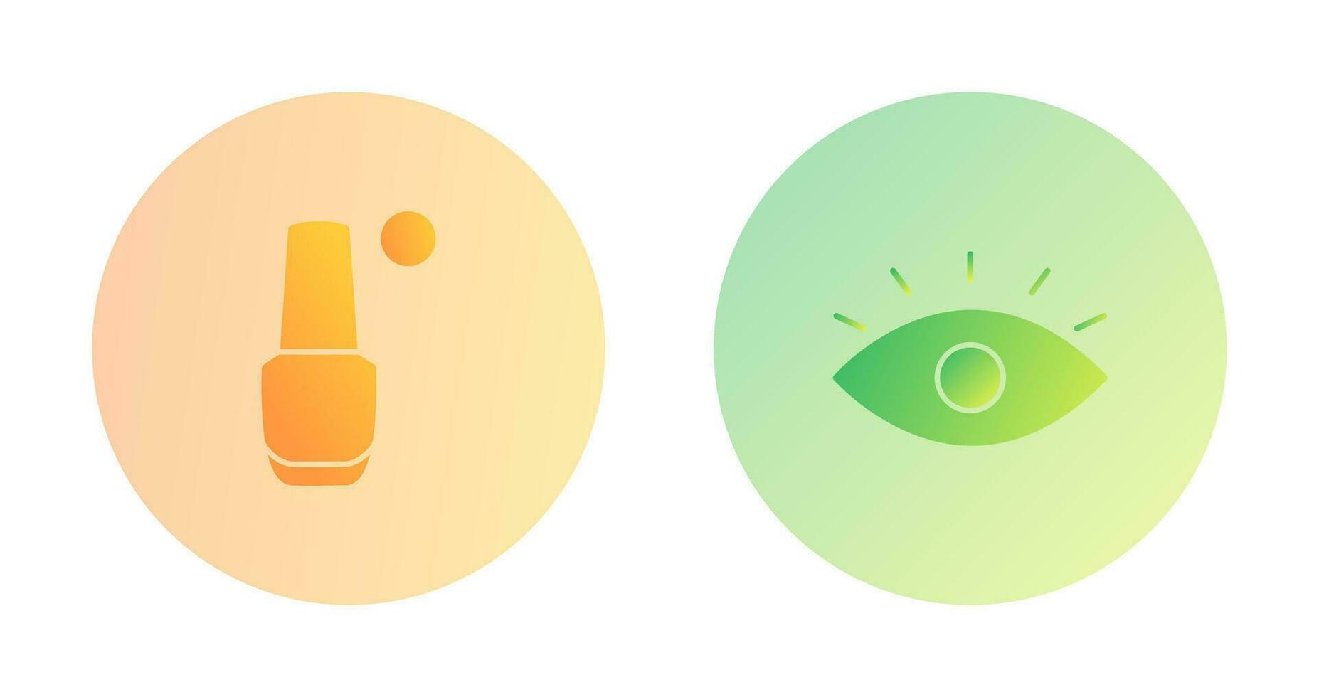 Nailpolish and Eye Icon vector