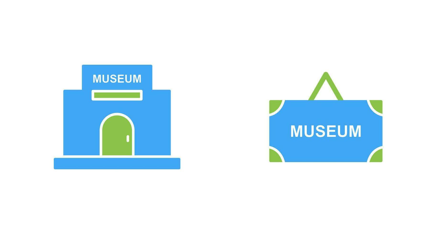 Museum Building and Museum Icon vector
