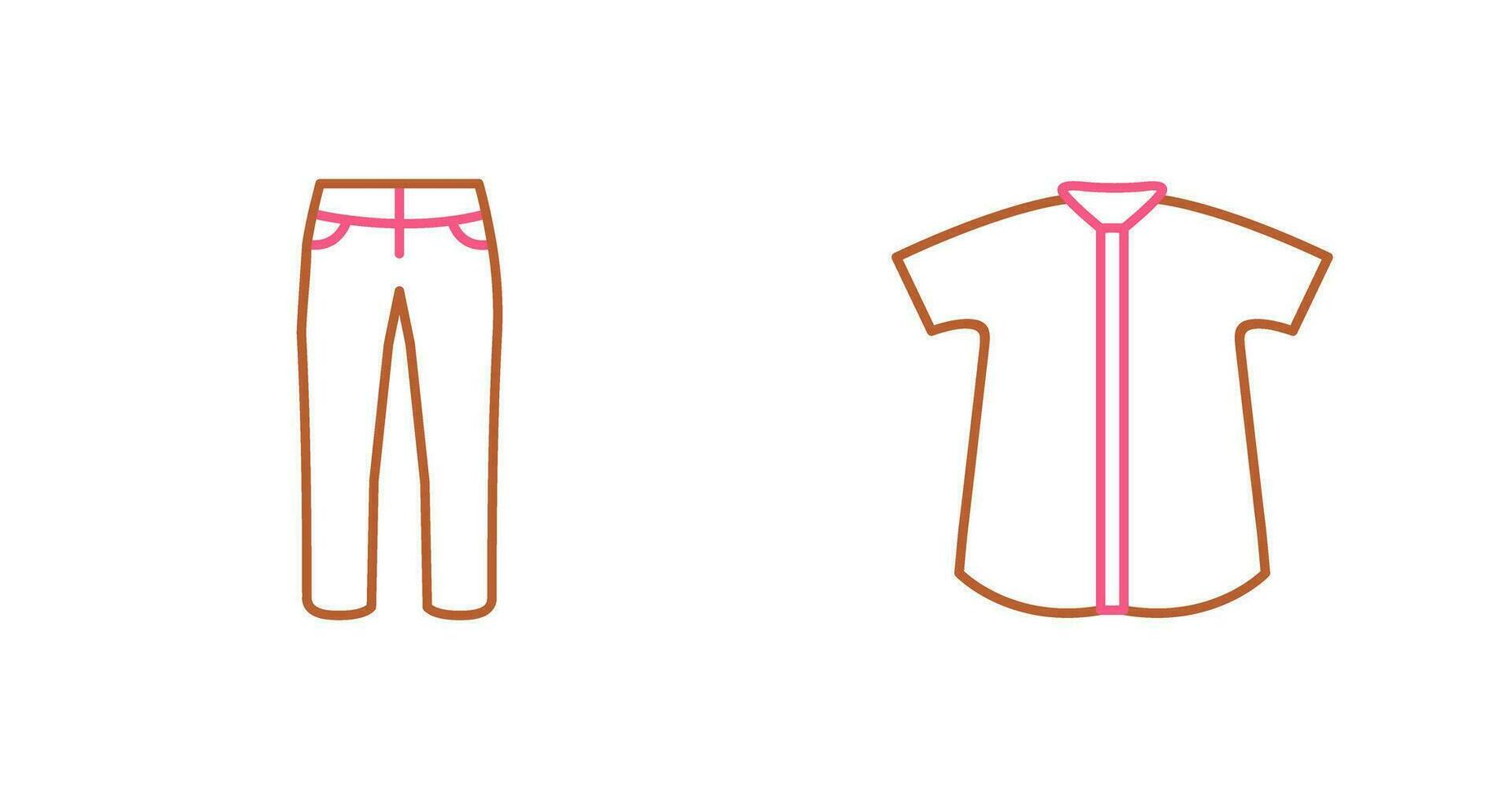 Trousers and Check Shirt Icon vector