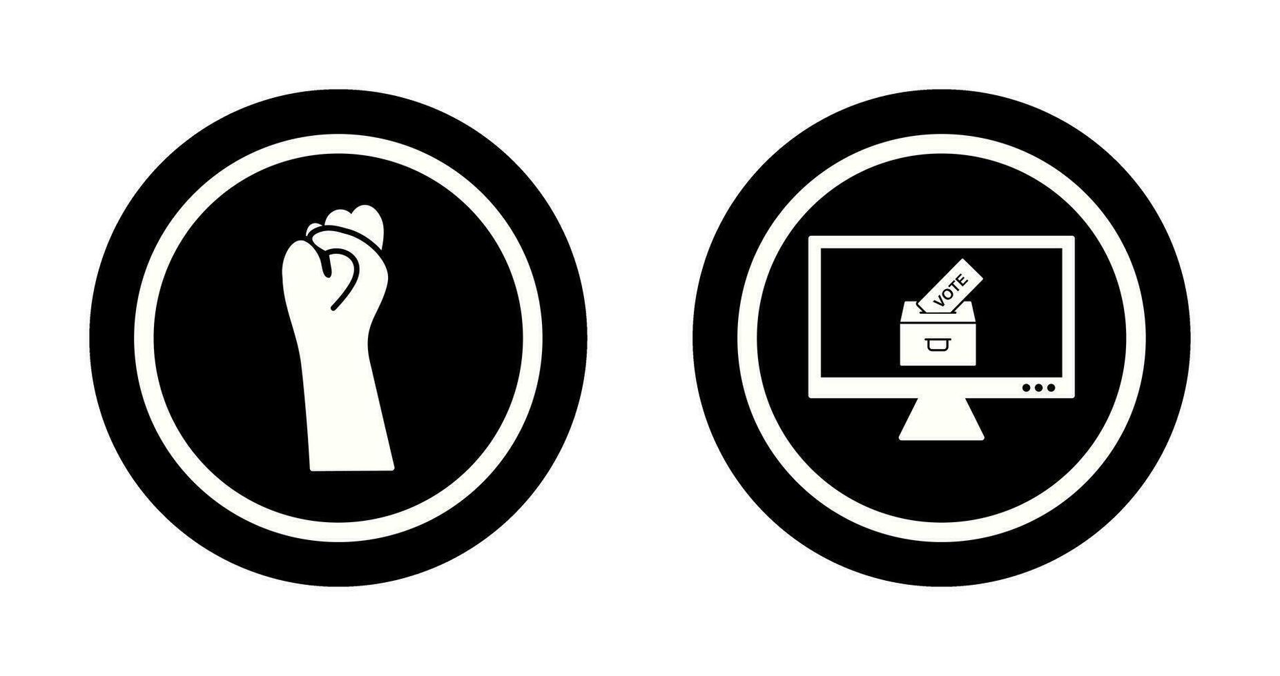 Power fight and Online Vote Icon vector