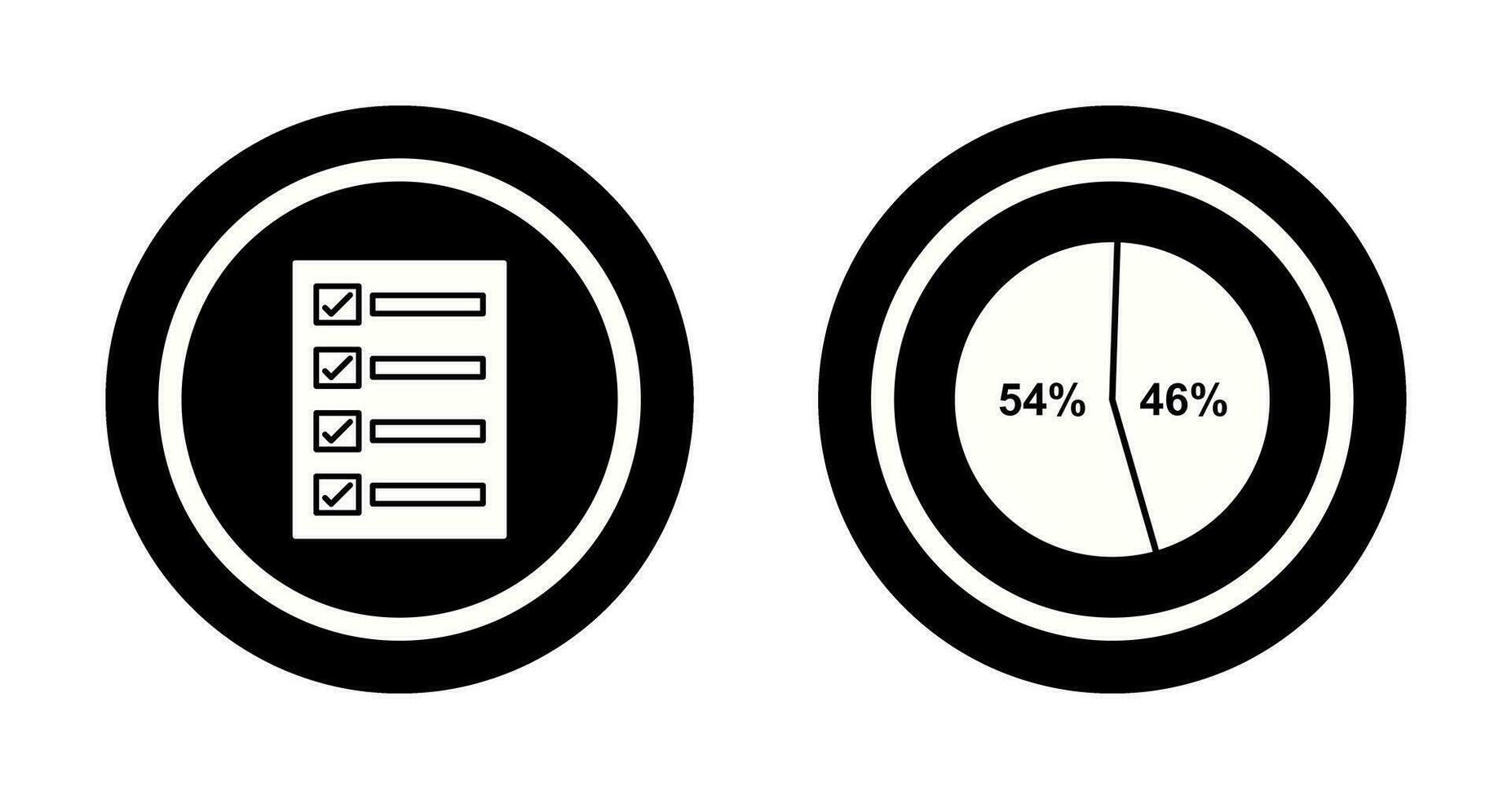 Filling Ballot Paper and diagram Icon vector