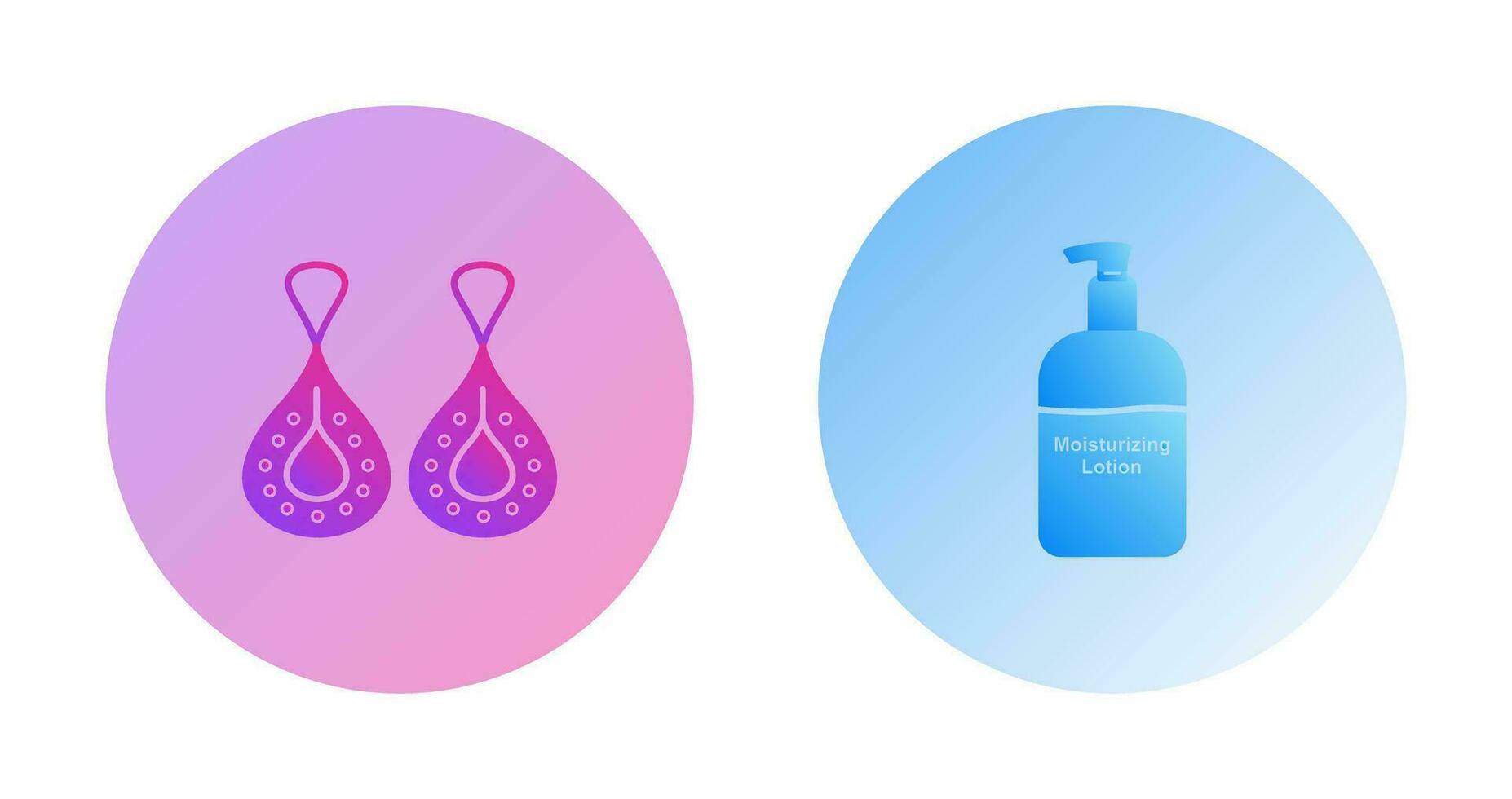 Earring and Lotion Icon vector