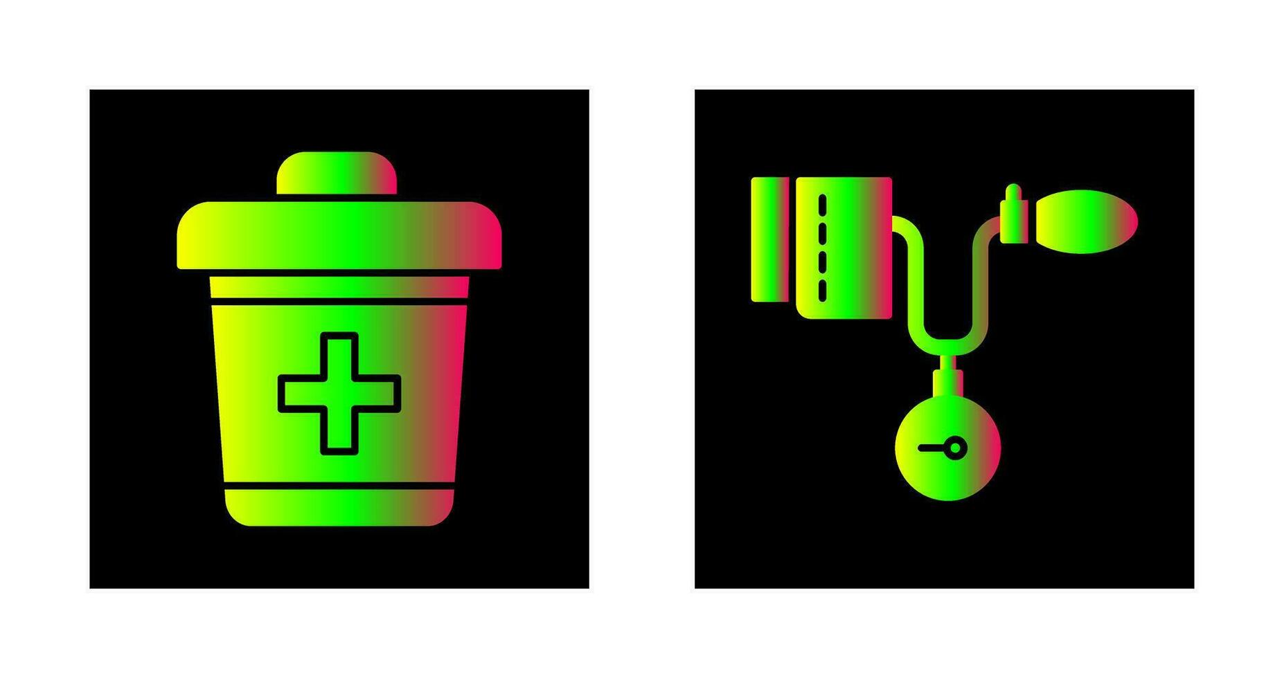 Dustbin and Blood Icon vector