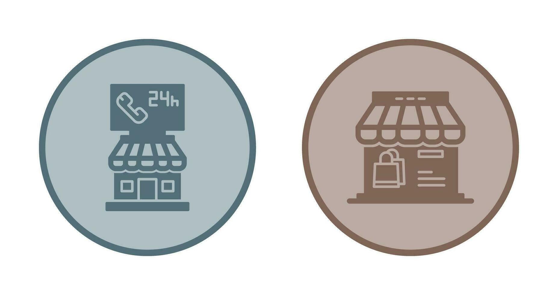 24 Hour and Store Icon vector