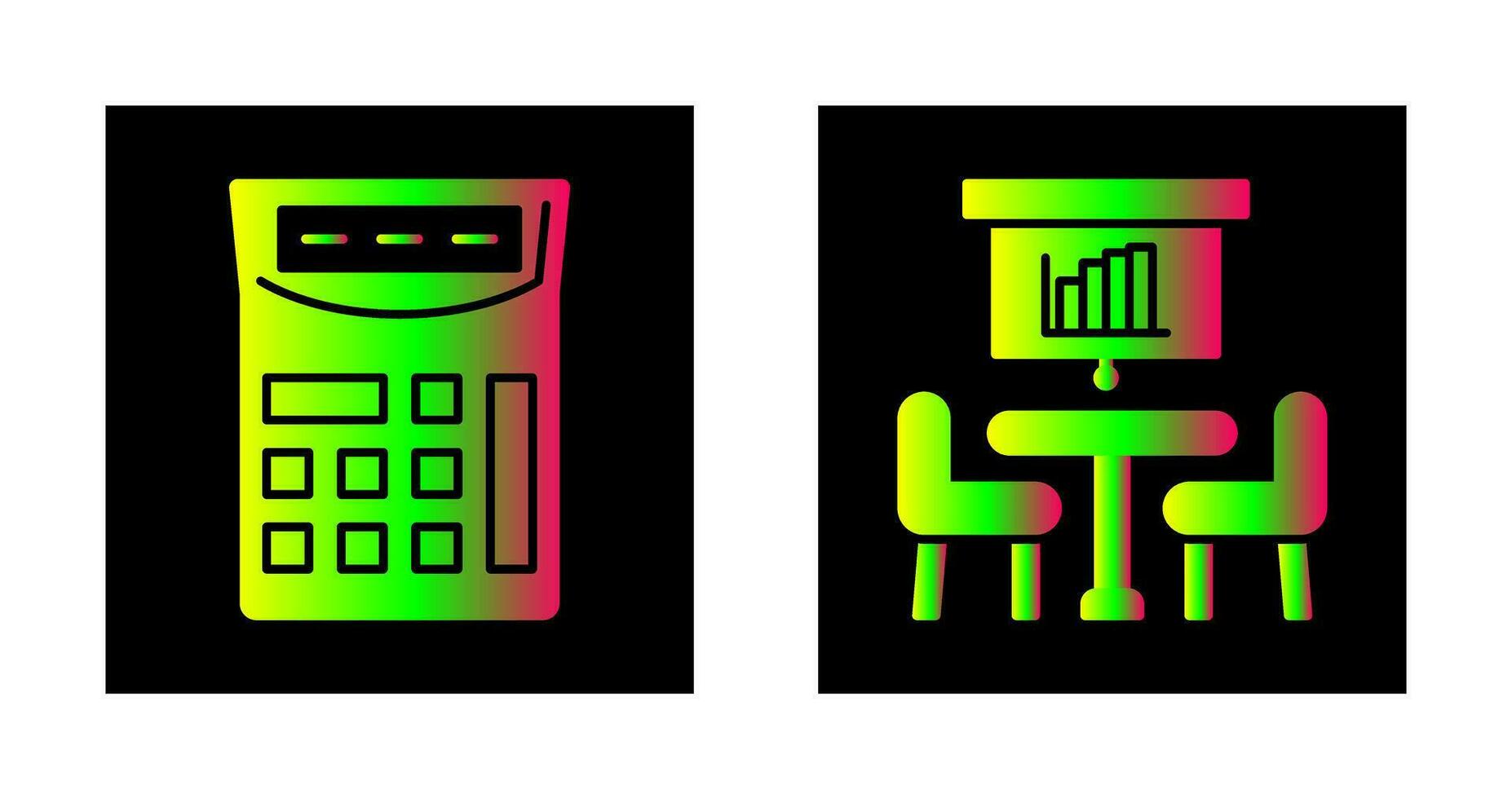 Calculator and meeting Icon vector