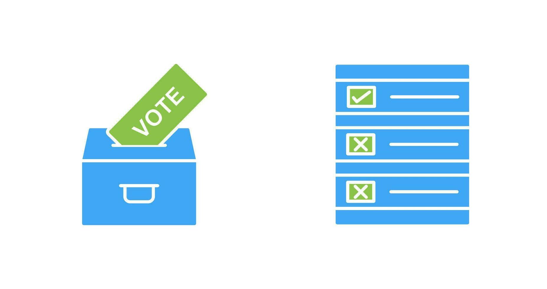 Casting Vote and Ballot Paper Icon vector