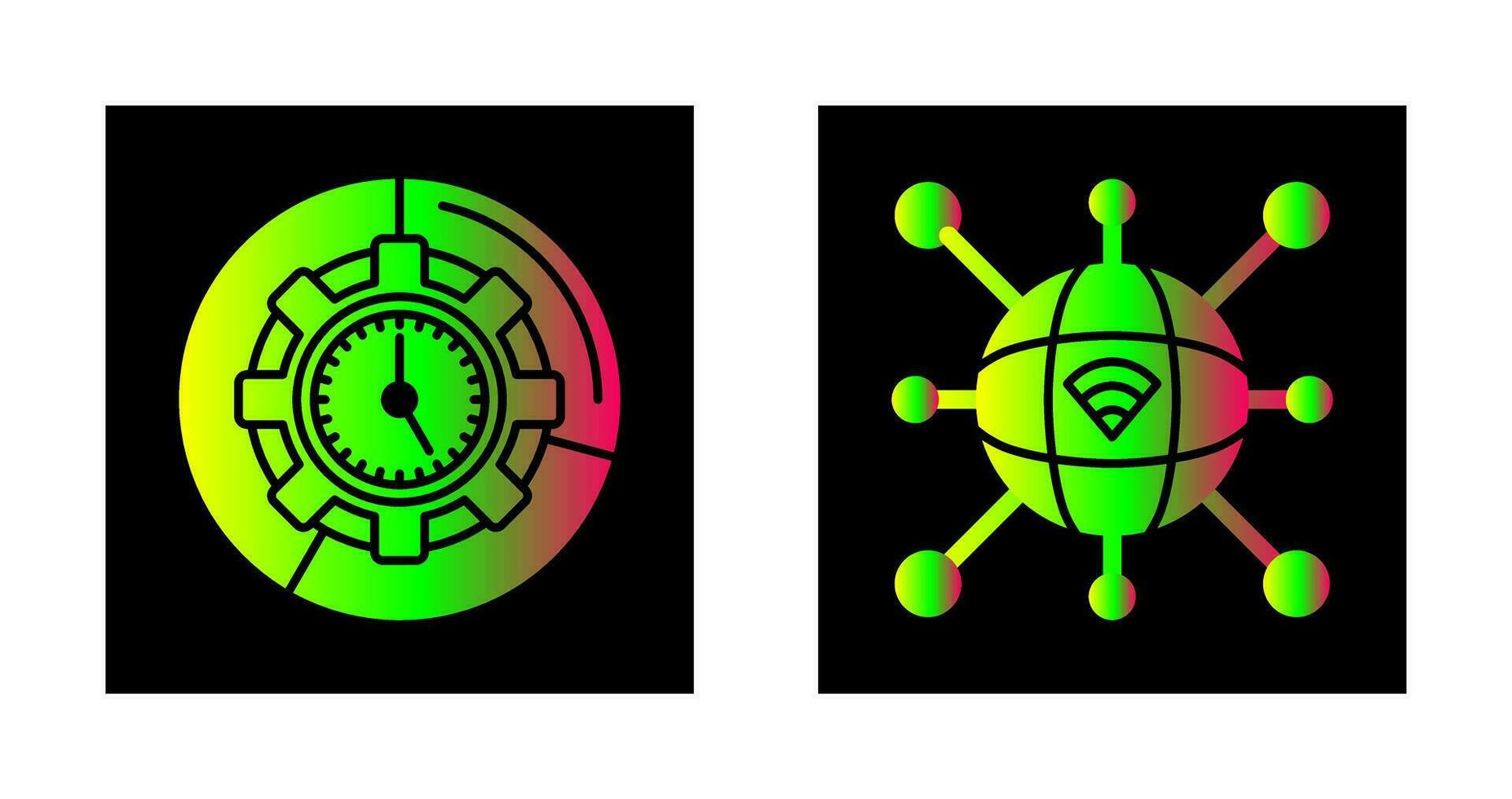 Time Management and Internet Icon vector