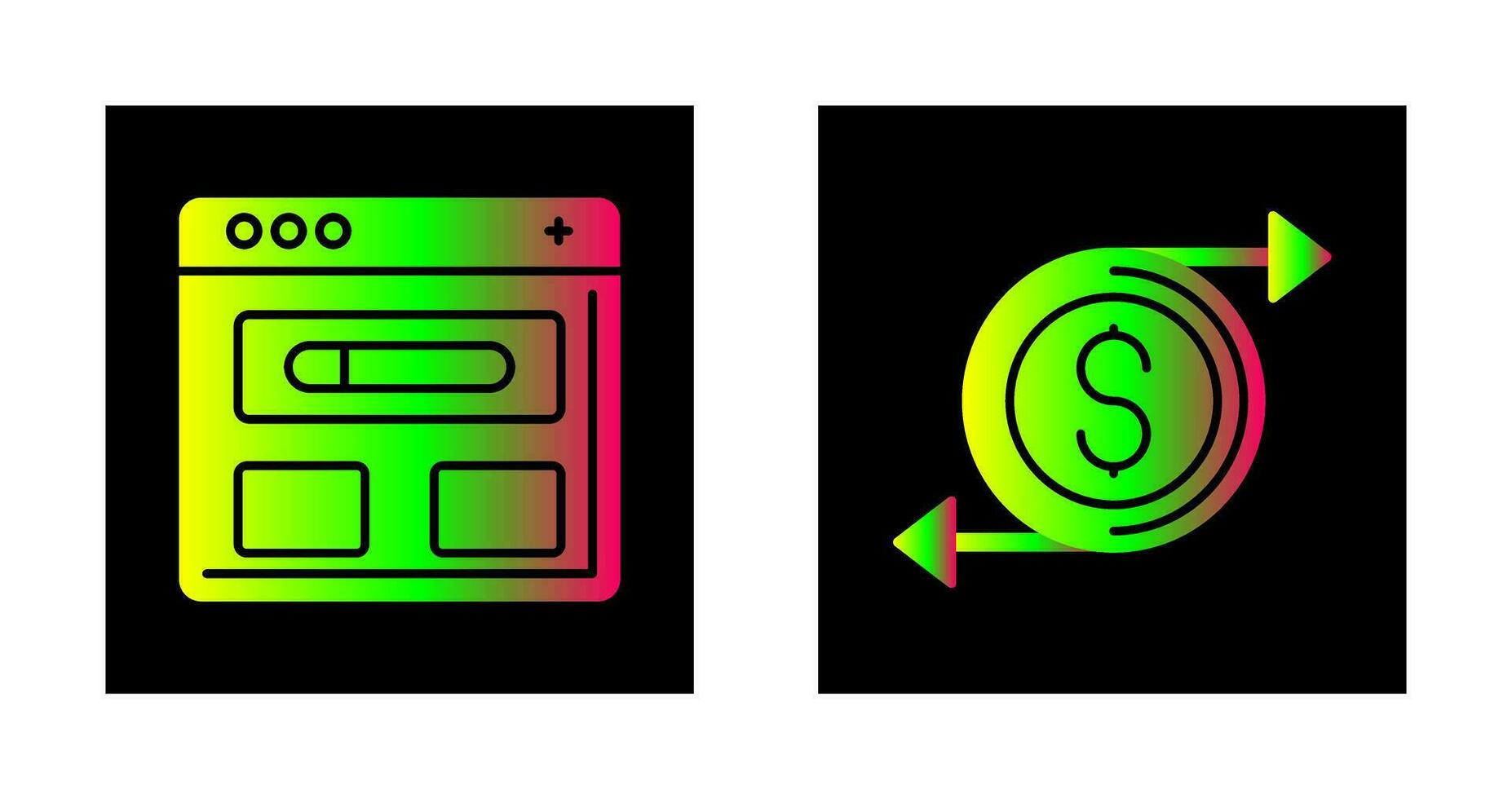Brwoser and Money Icon vector