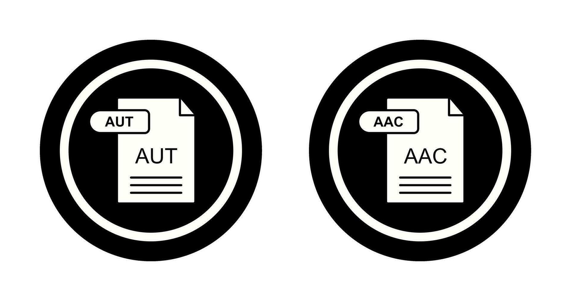 AAC and AUT Icon vector