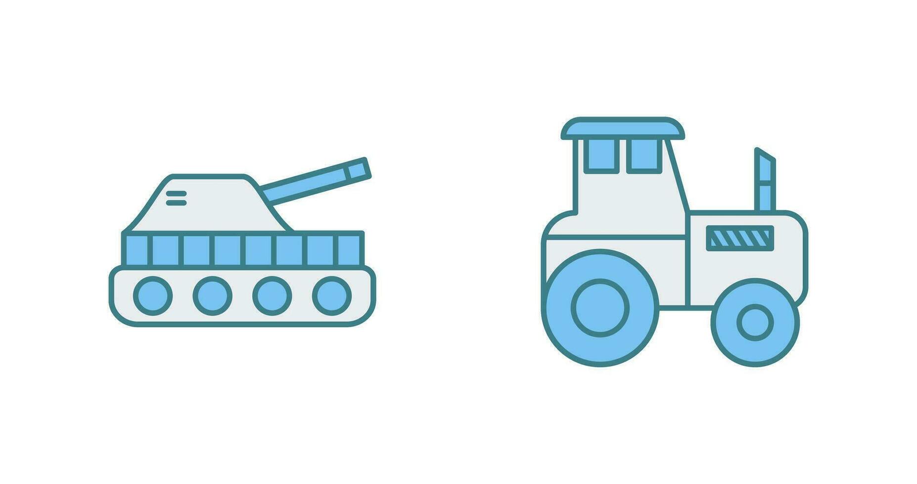 Tank and Tractor Icon vector